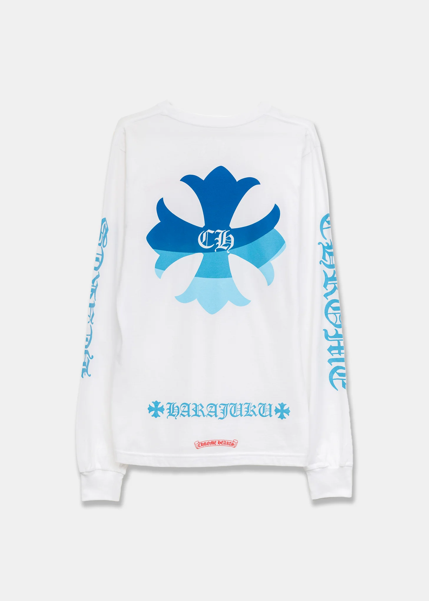 Chrome Hearts Harajuku Exclusive White Blue LS - Image 2