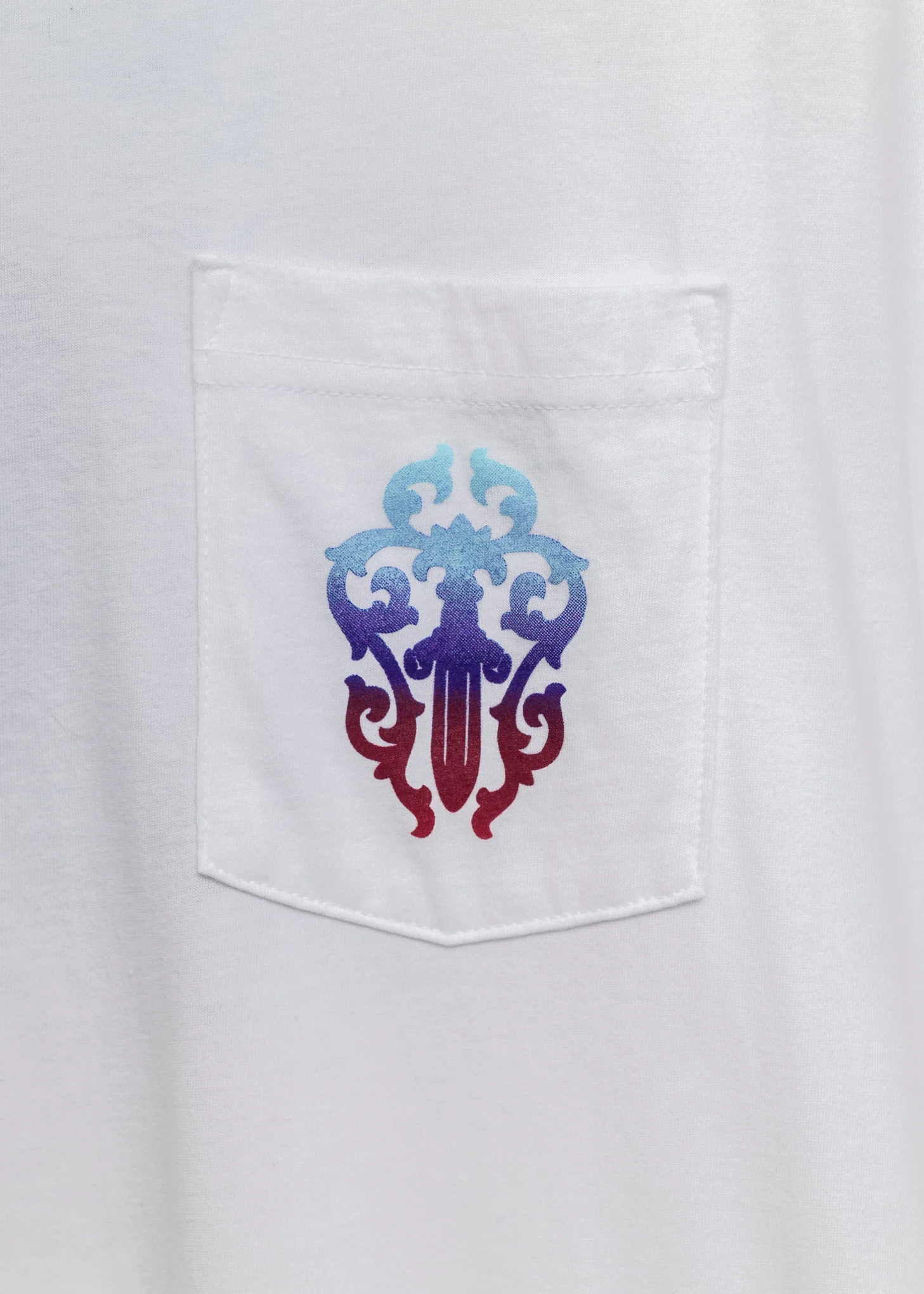 Chrome Hearts Horseshoe White Gradient Blue Purple Red LS - Image 2