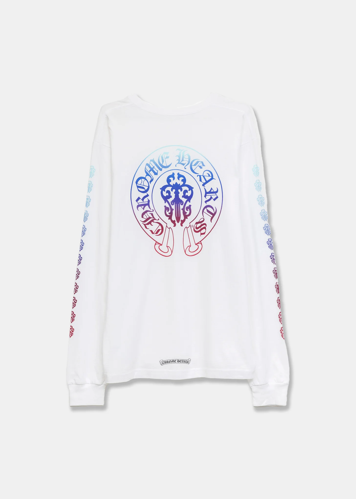 Chrome Hearts Horseshoe White Gradient Blue Purple Red LS - Image 3