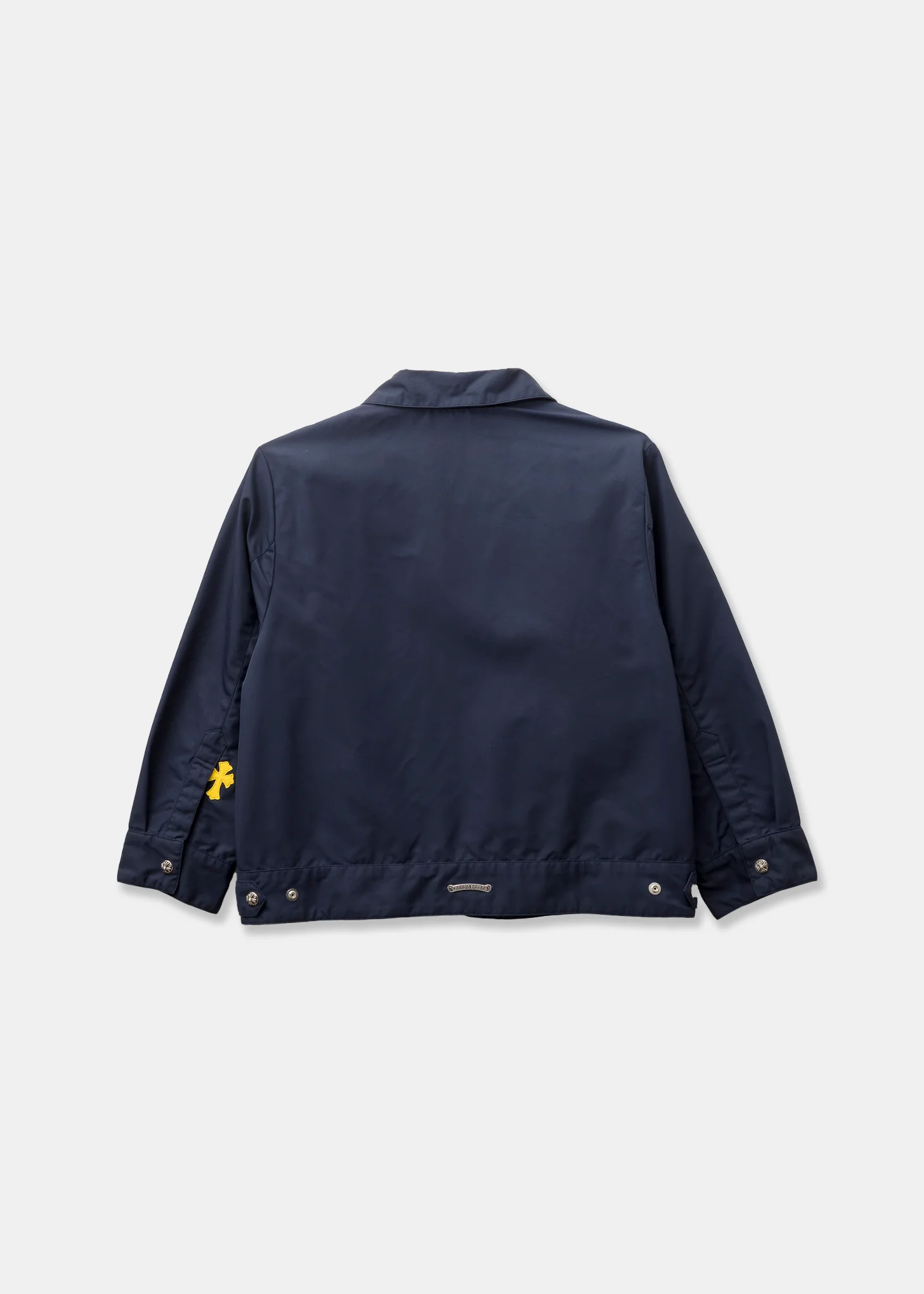 Chrome Hearts Navy Yellow Patch Women Cropped Jacket - Image 2