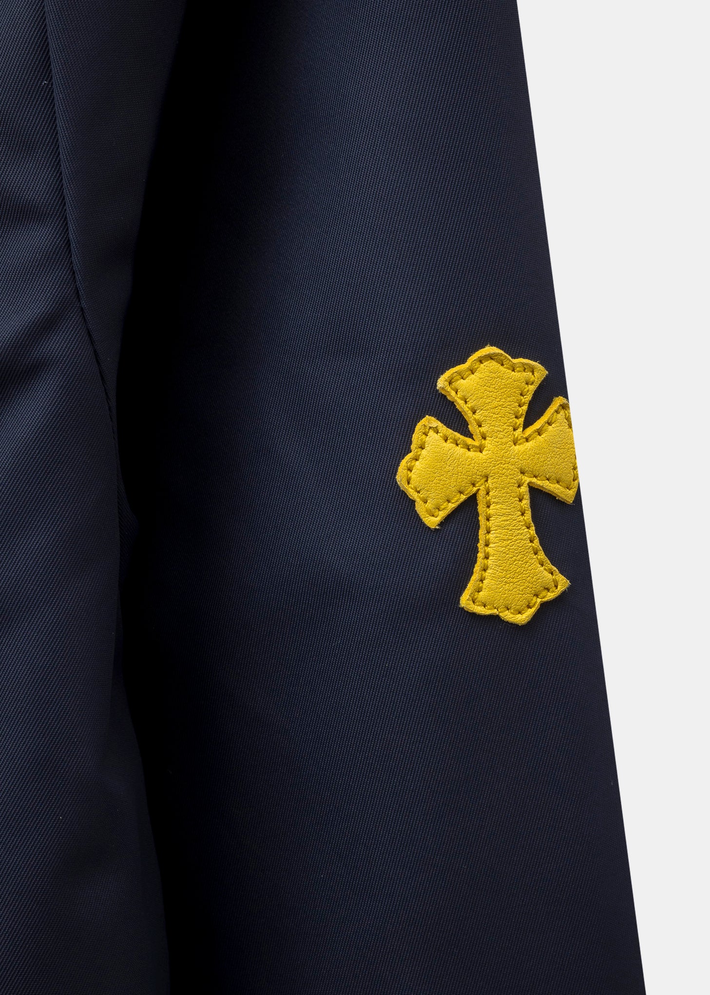 Chrome Hearts Navy Yellow Patch Women Cropped Jacket - Image 4