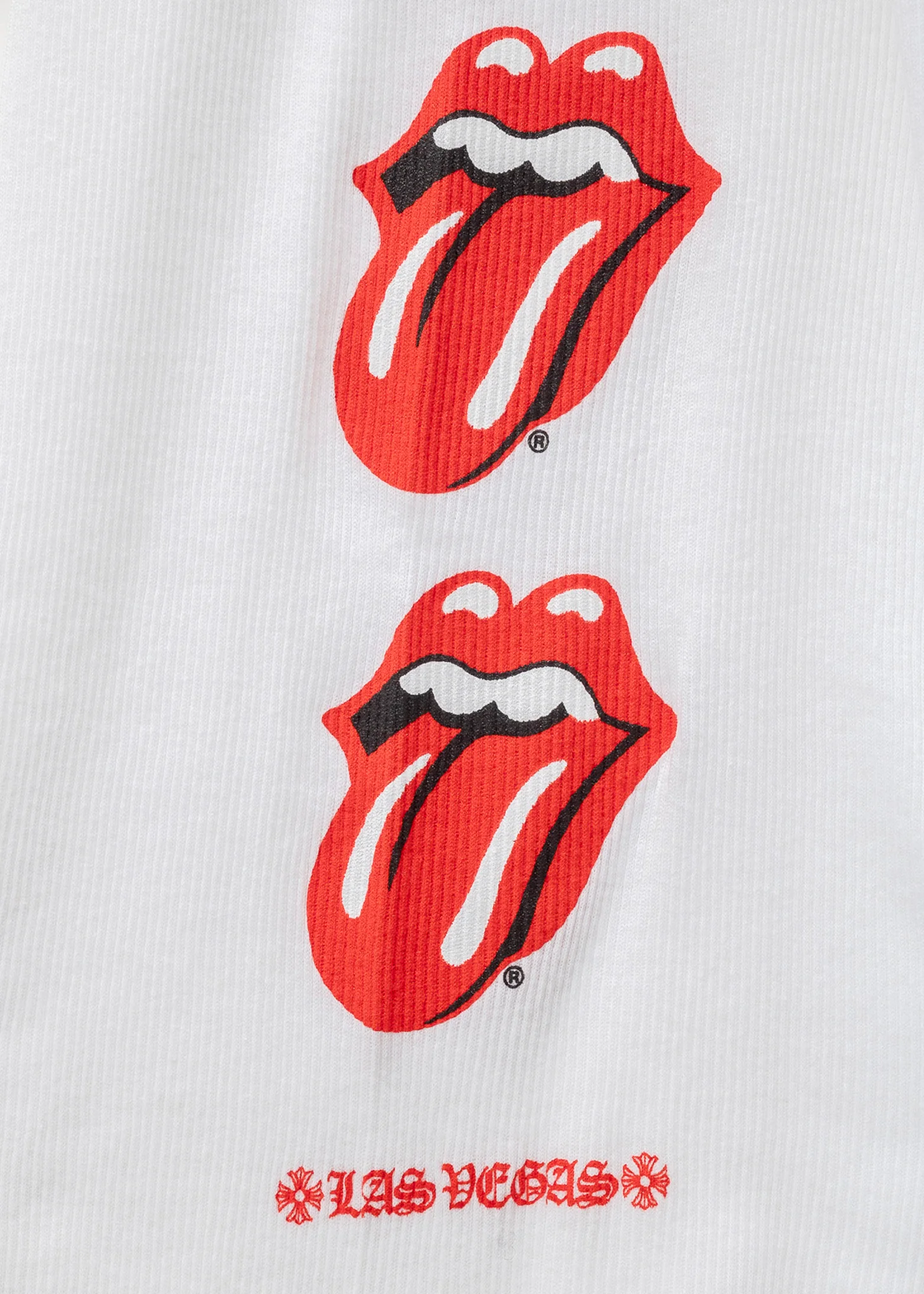 Chrome Hearts x Rolling Stones White Red Lips + Tongue Tank Top - Image 5