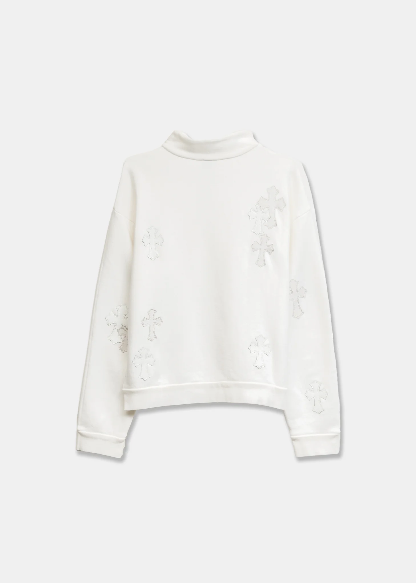 Chrome Women’s White PatchWork Quarter Zip - Image 2