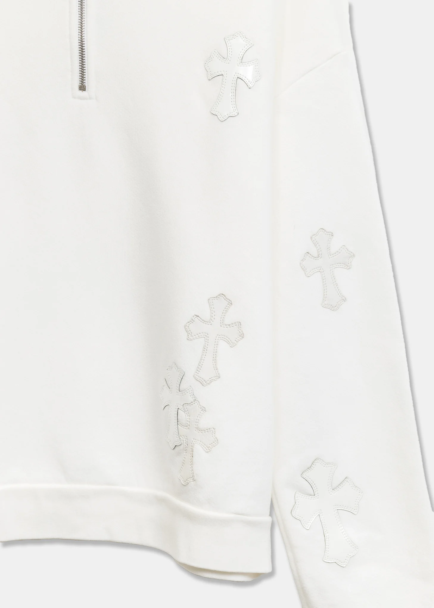 Chrome Women’s White PatchWork Quarter Zip - Image 4