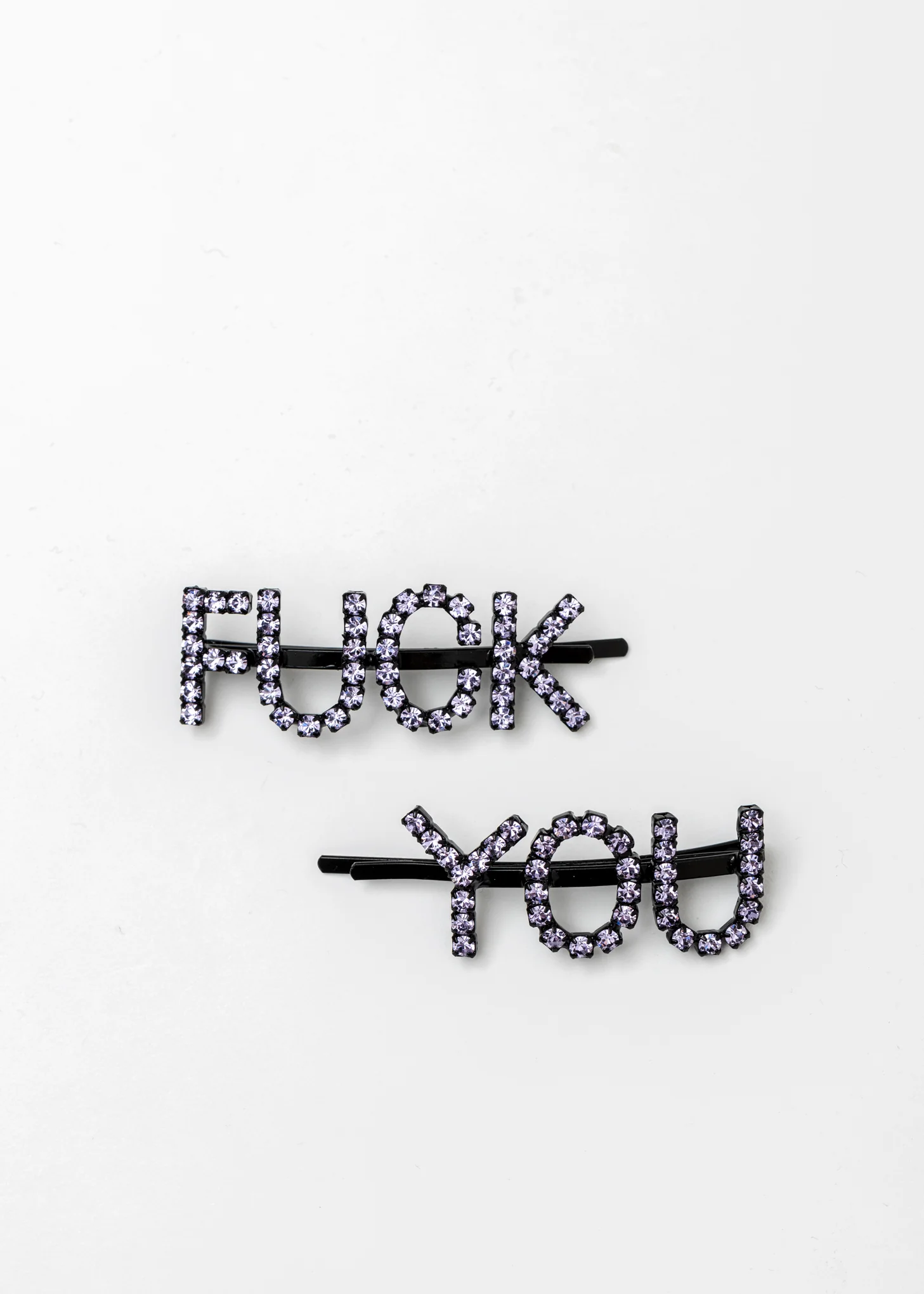 Purple Crystal Fuck You Hairpin