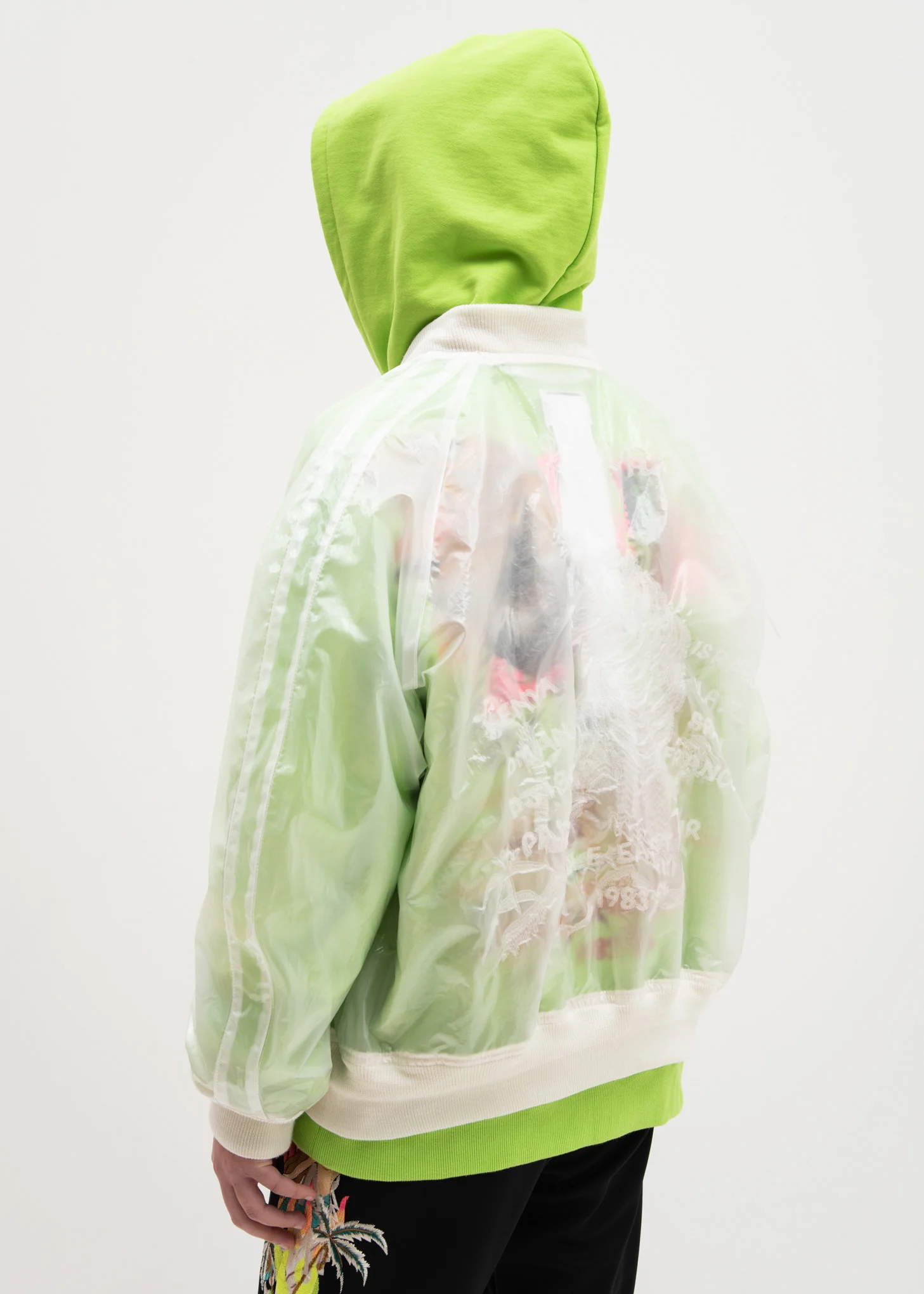 Clear Transparent Embroidery Souvenir Jacket - Image 2