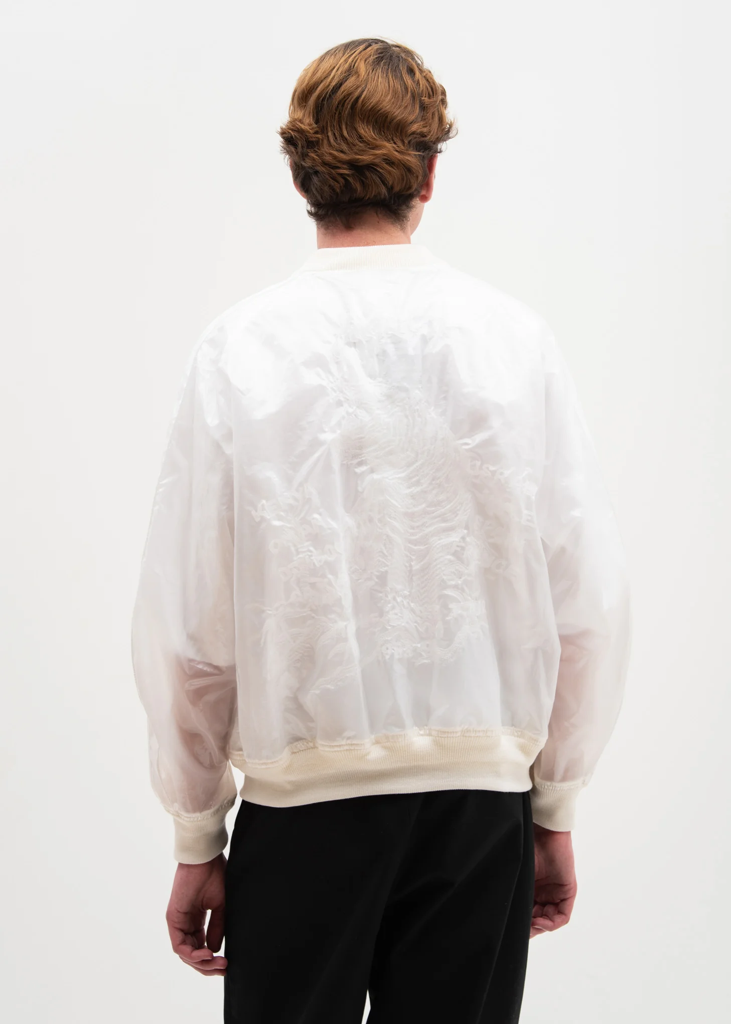 Clear Transparent Embroidery Souvenir Jacket - Image 2