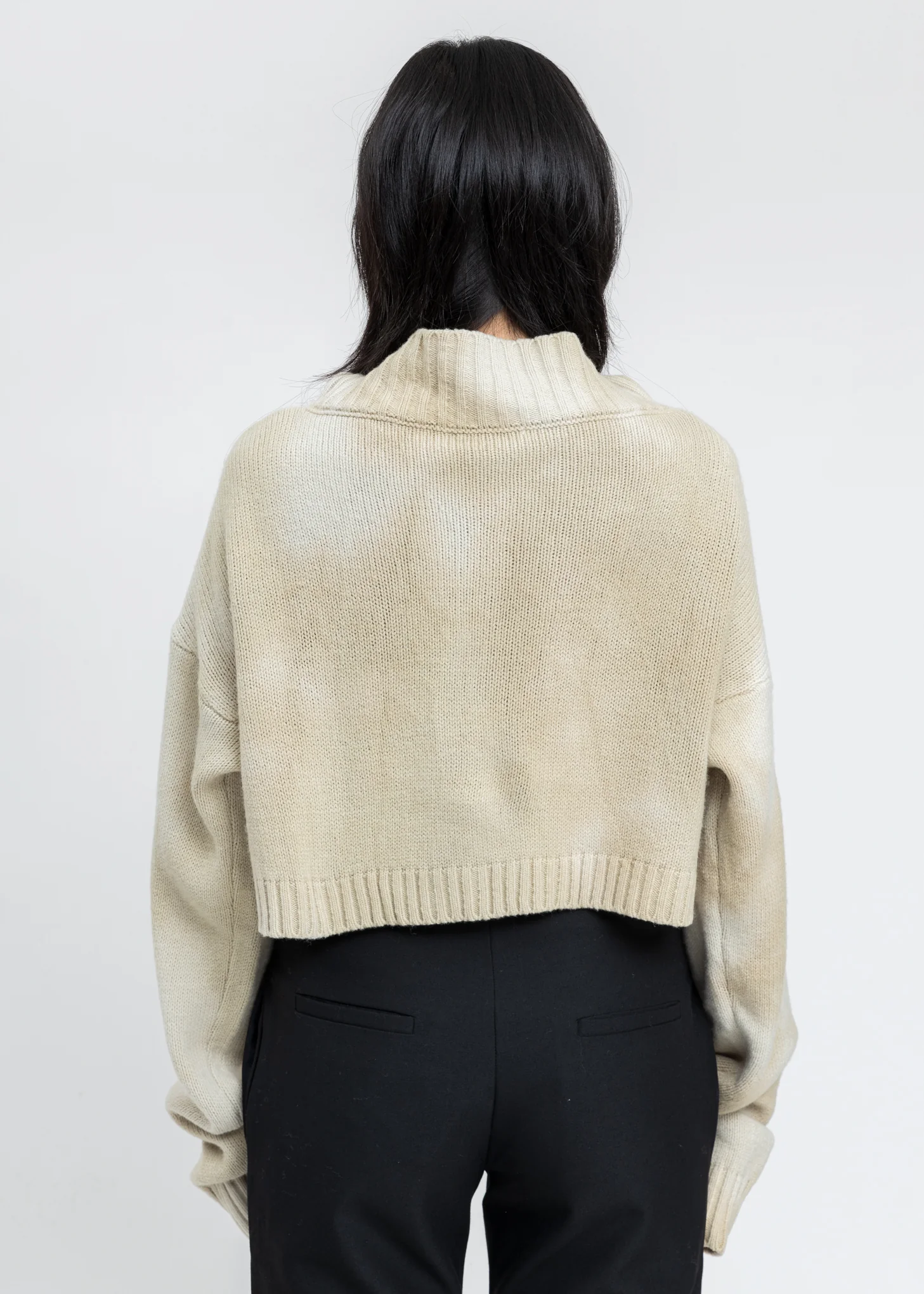 Cloud Cream Tie Dye Knit Safety Pin Sweater - Image 4