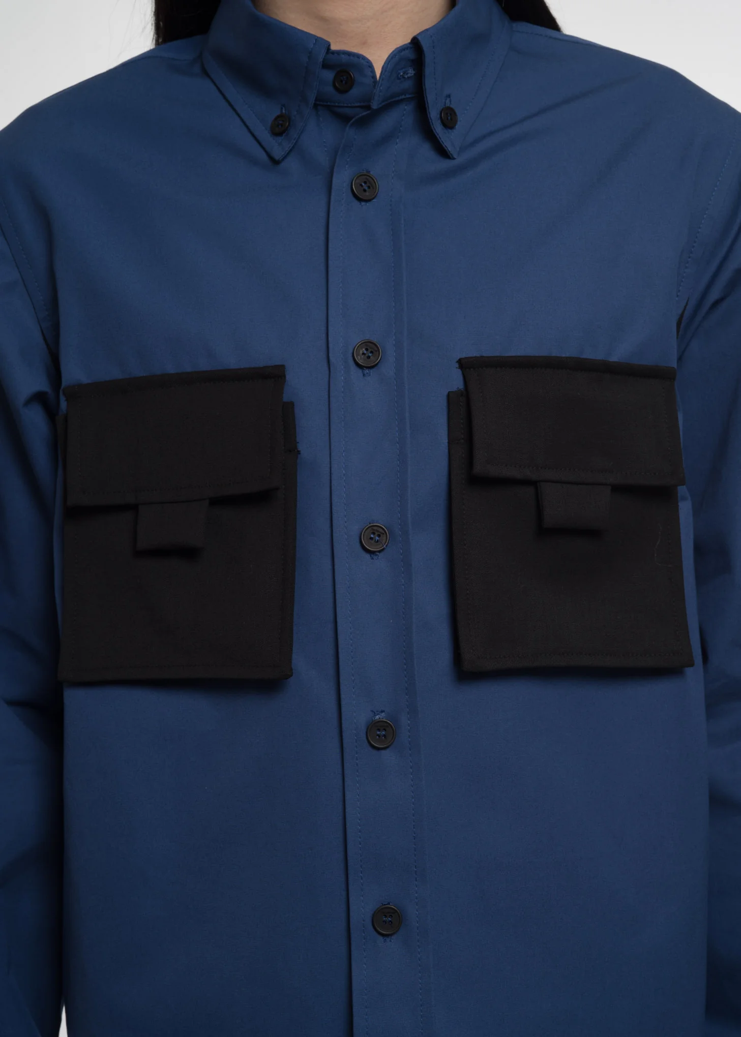 Cobalt Blue Worker Overshirt - Image 4