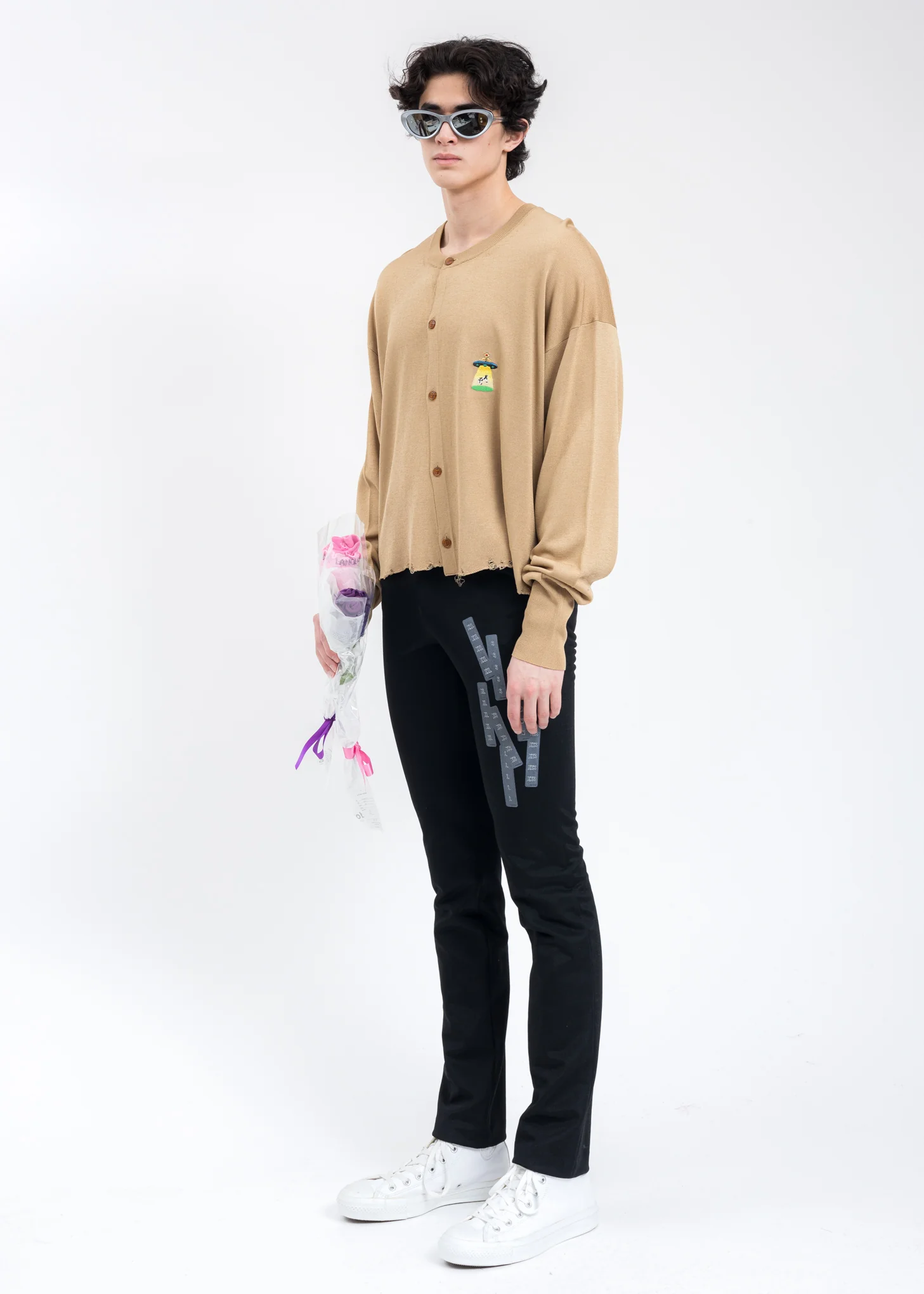 Coffee Latte MILK FIBER OVERSIZED Cardigan - Image 5