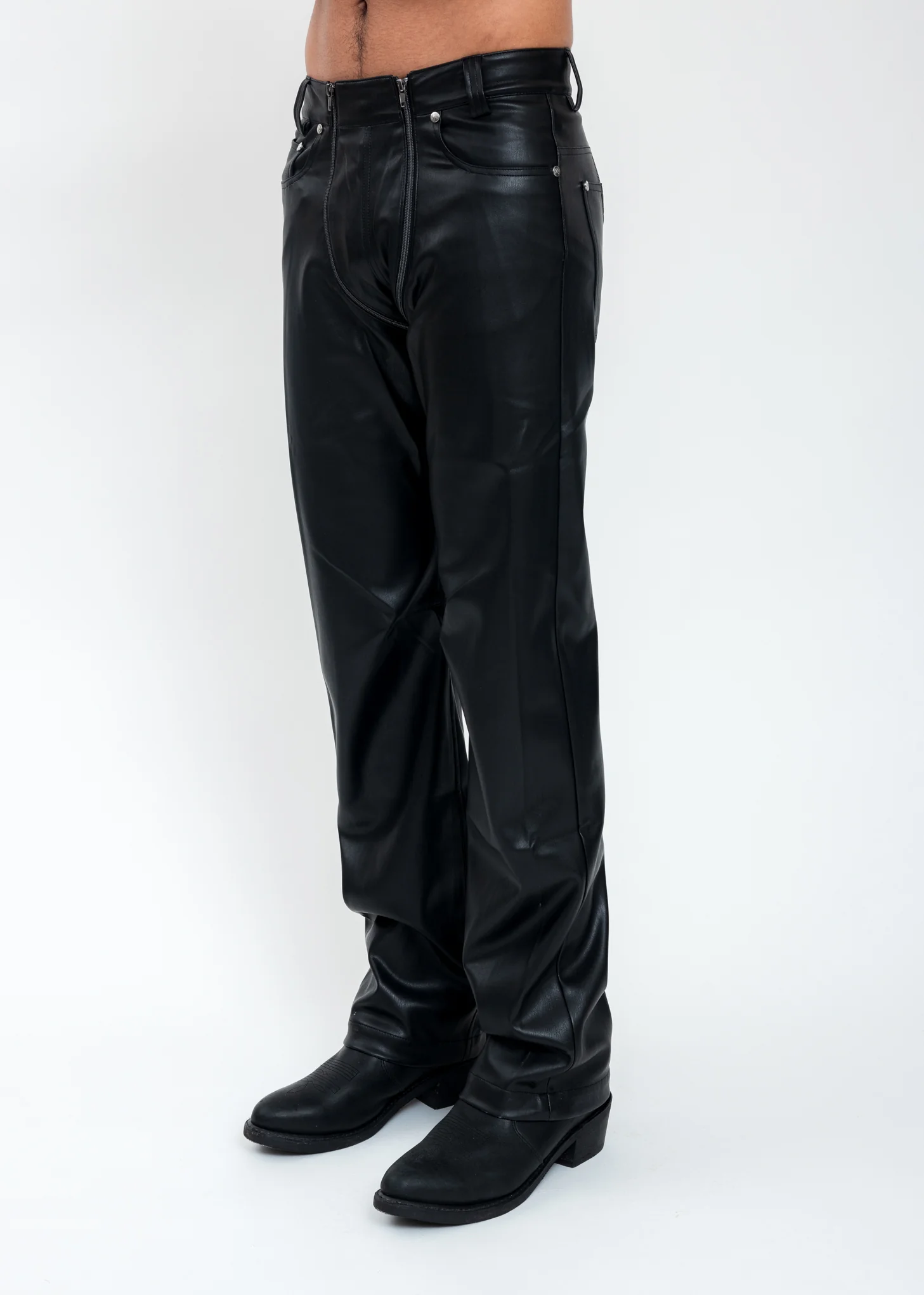 Black Trousers With Double Zip - Image 5
