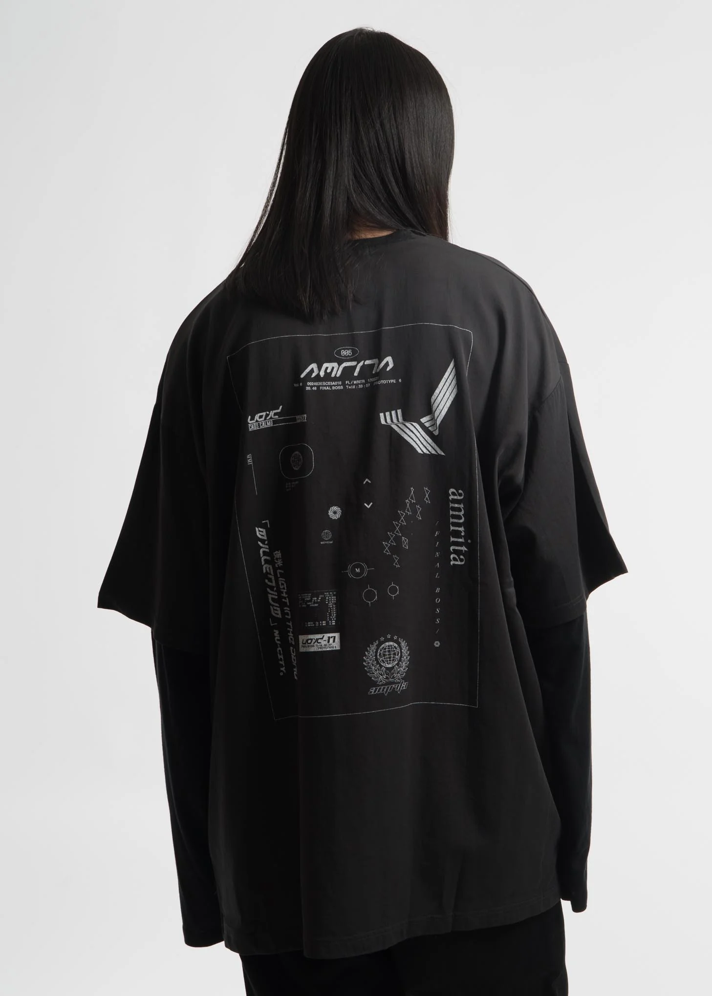 Black Layered T-Shirt - Image 2