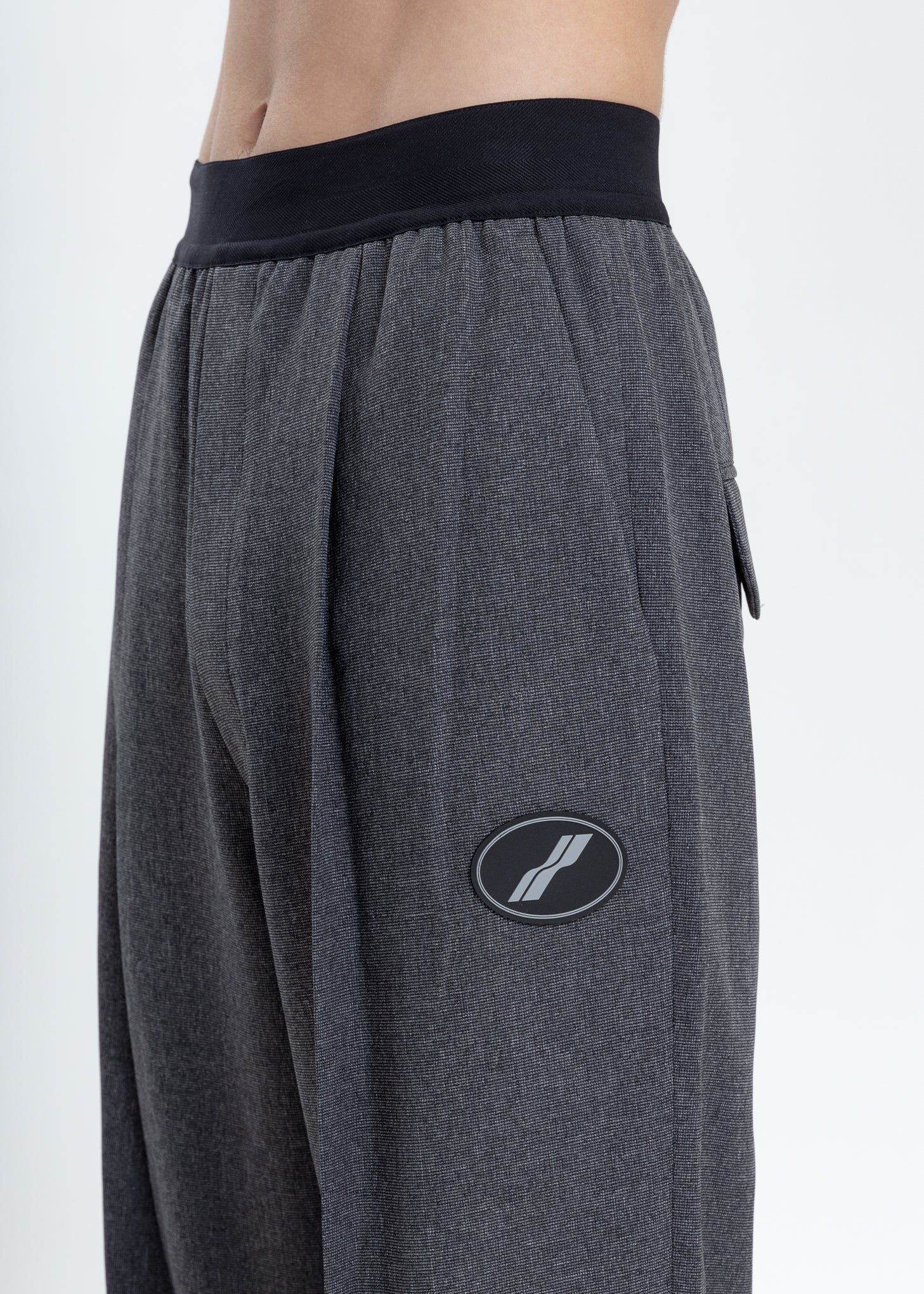 Charcoal Logo Trousers - Image 2