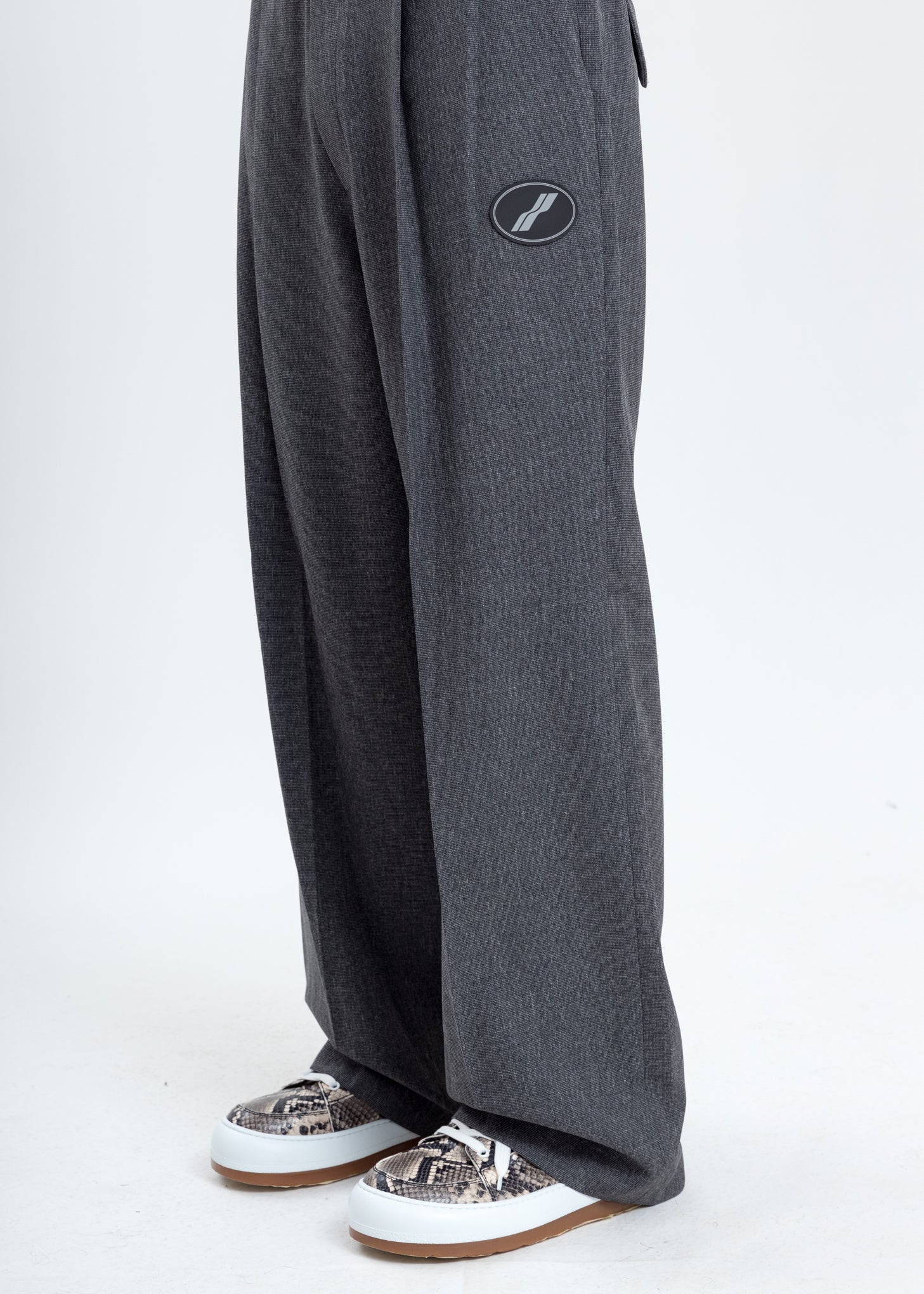 Charcoal Logo Trousers - Image 4