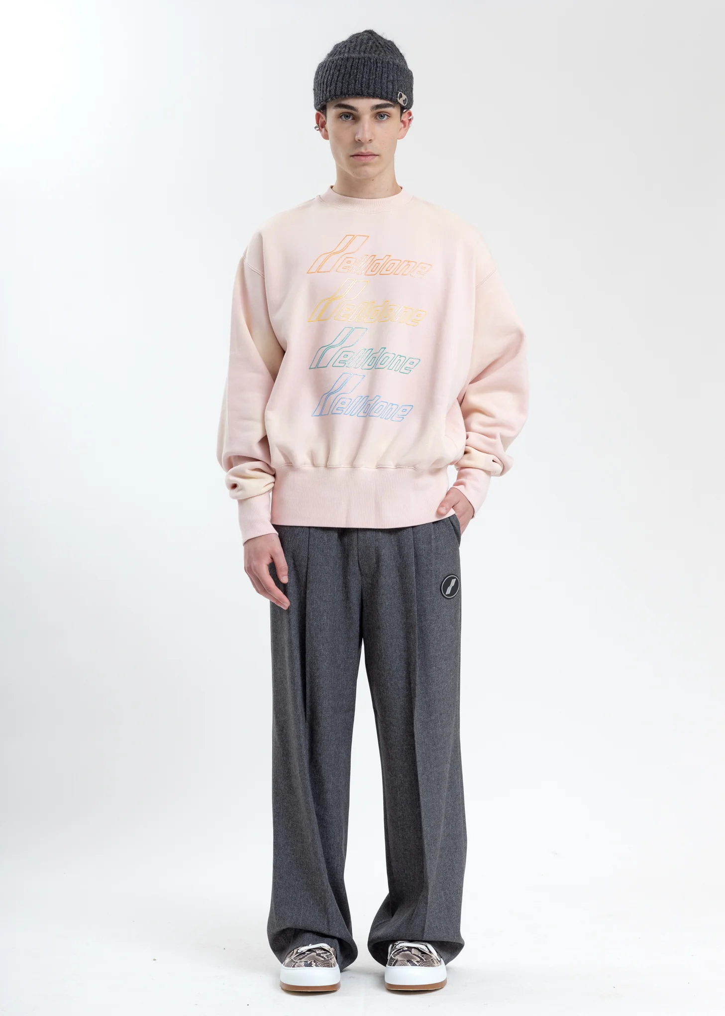 Charcoal Logo Trousers - Image 7
