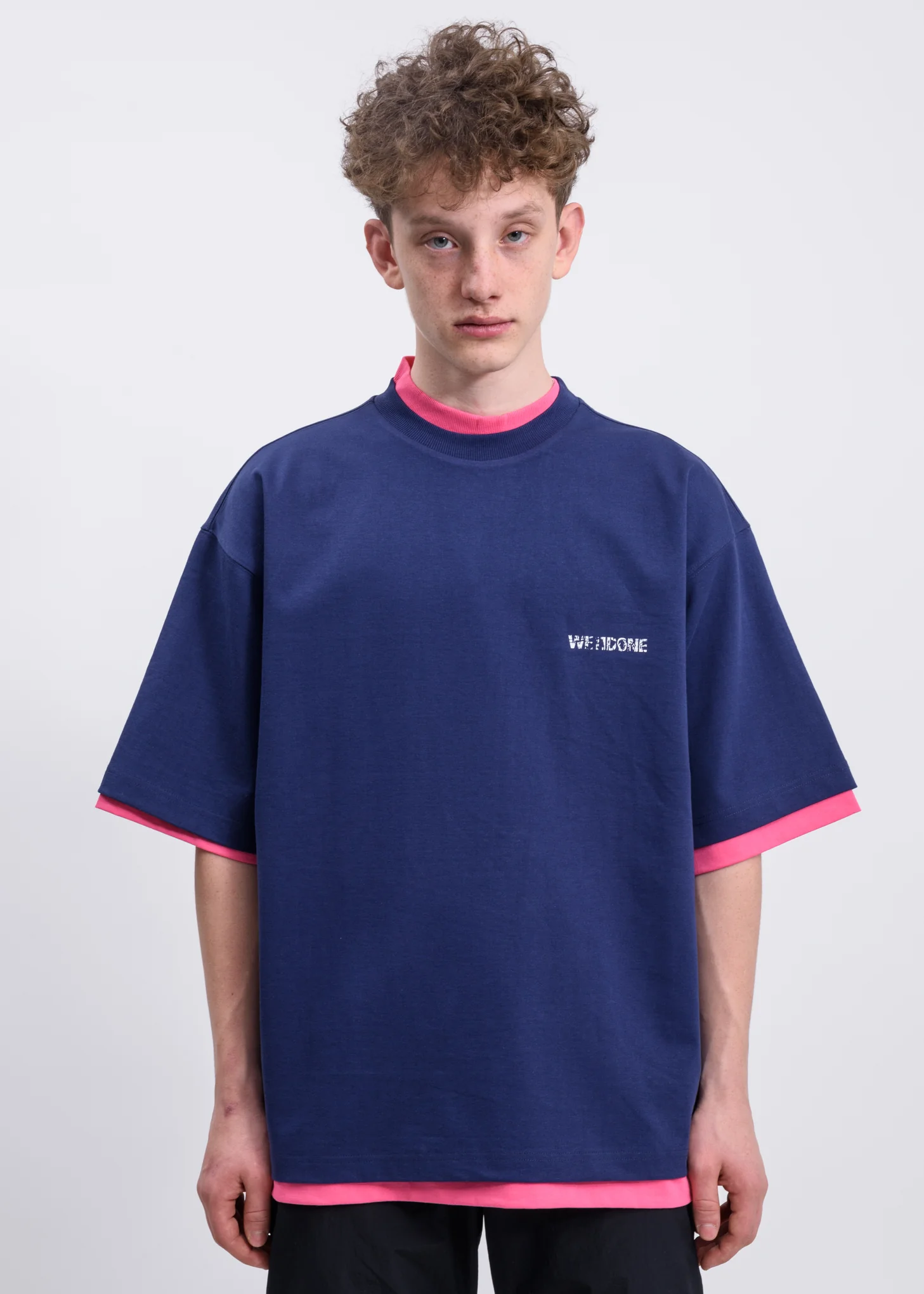 Navy And Pink Reversible Gig T-shirt