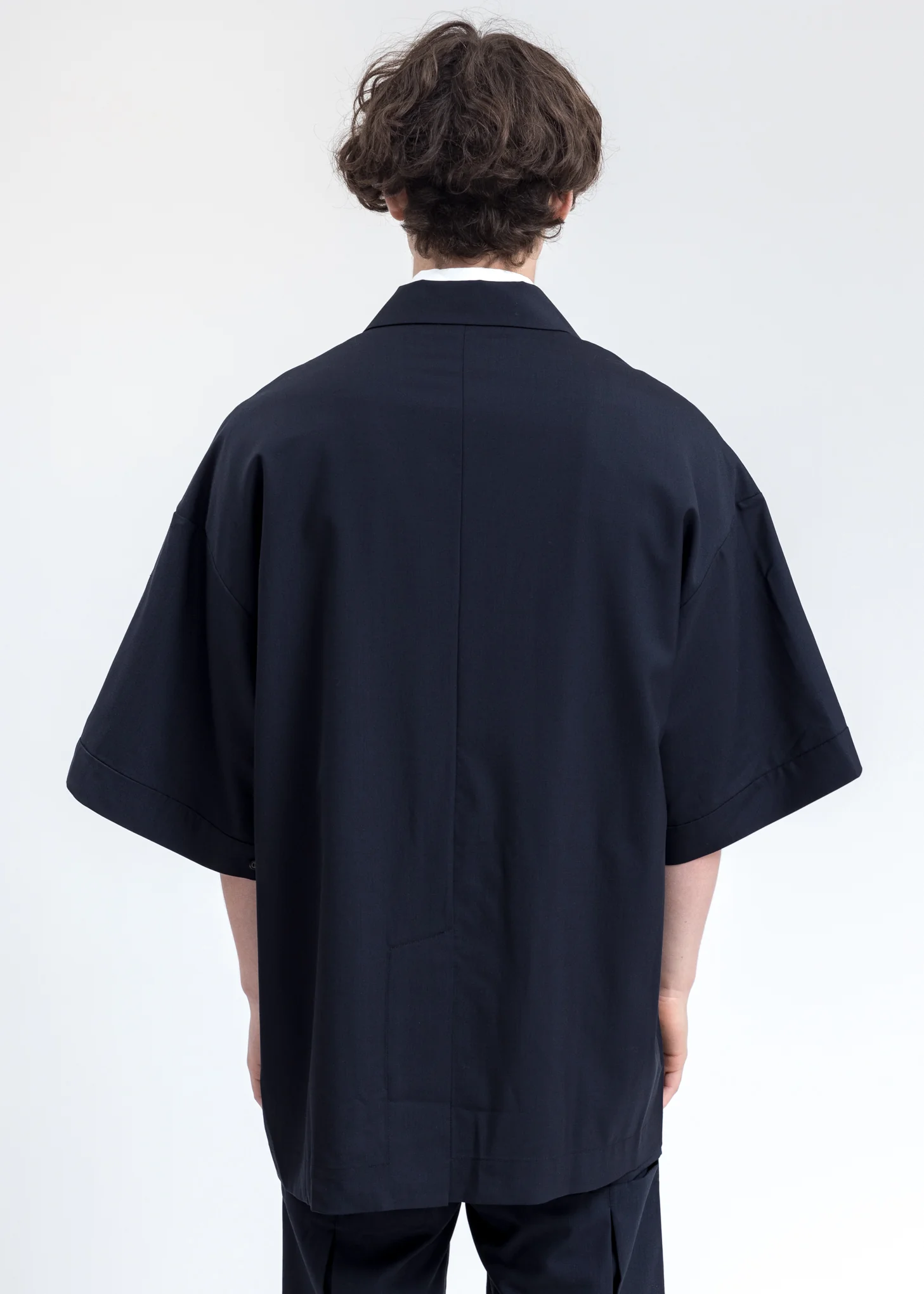 Navy Short Sleeves Blazer - Image 4
