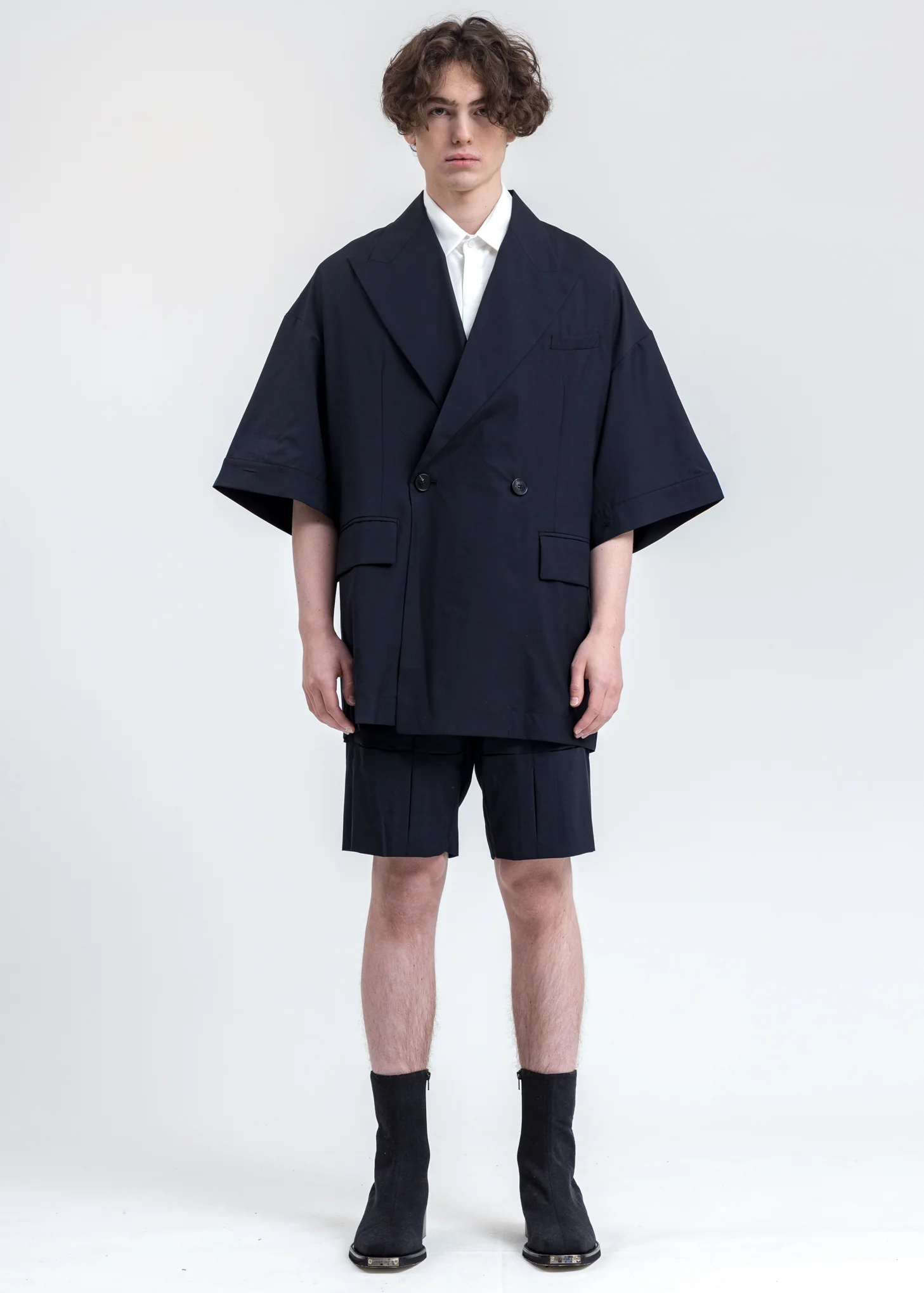 Navy Short Sleeves Blazer - Image 7