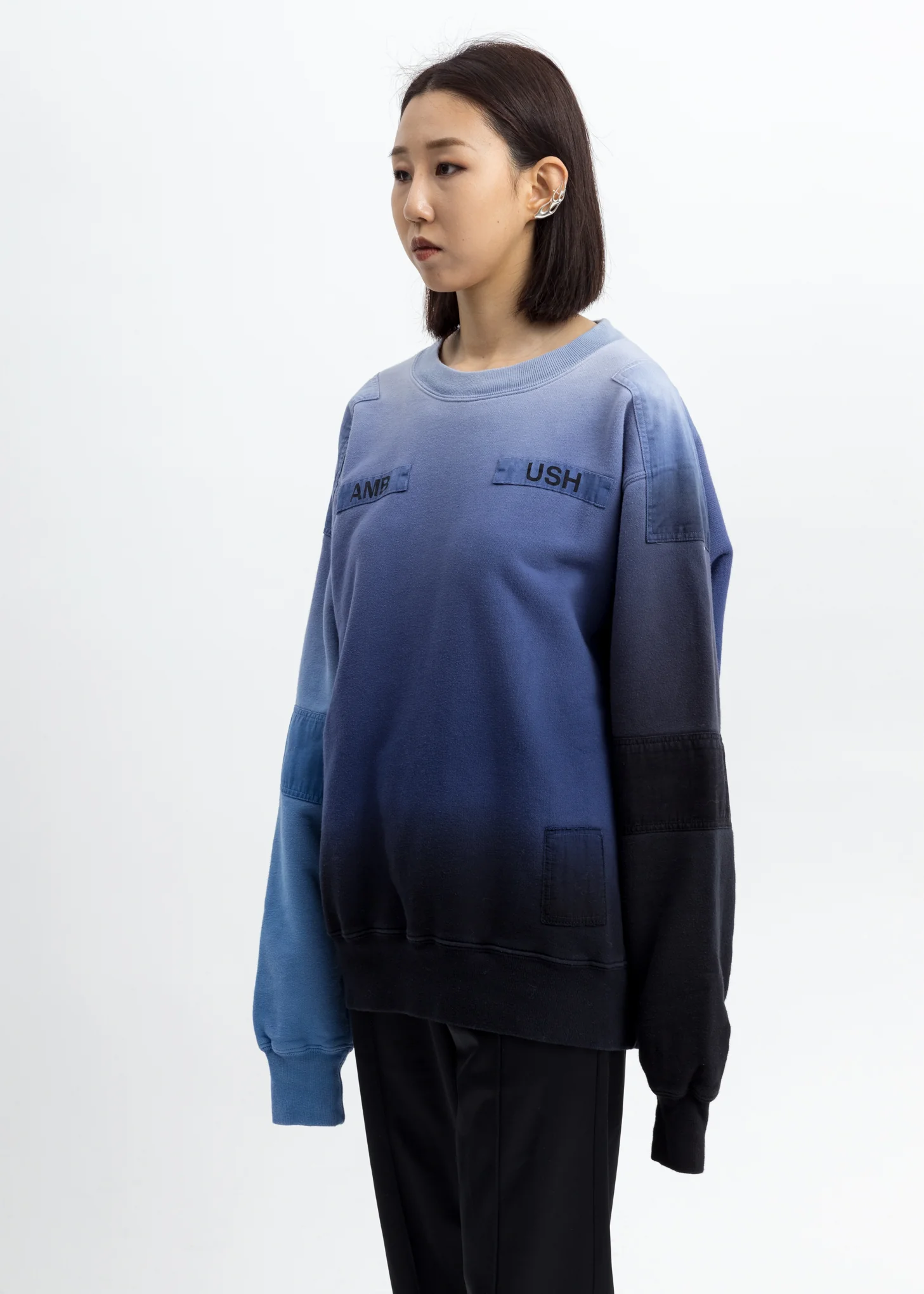 Blue New Patchwork Sweatshirt - Image 3