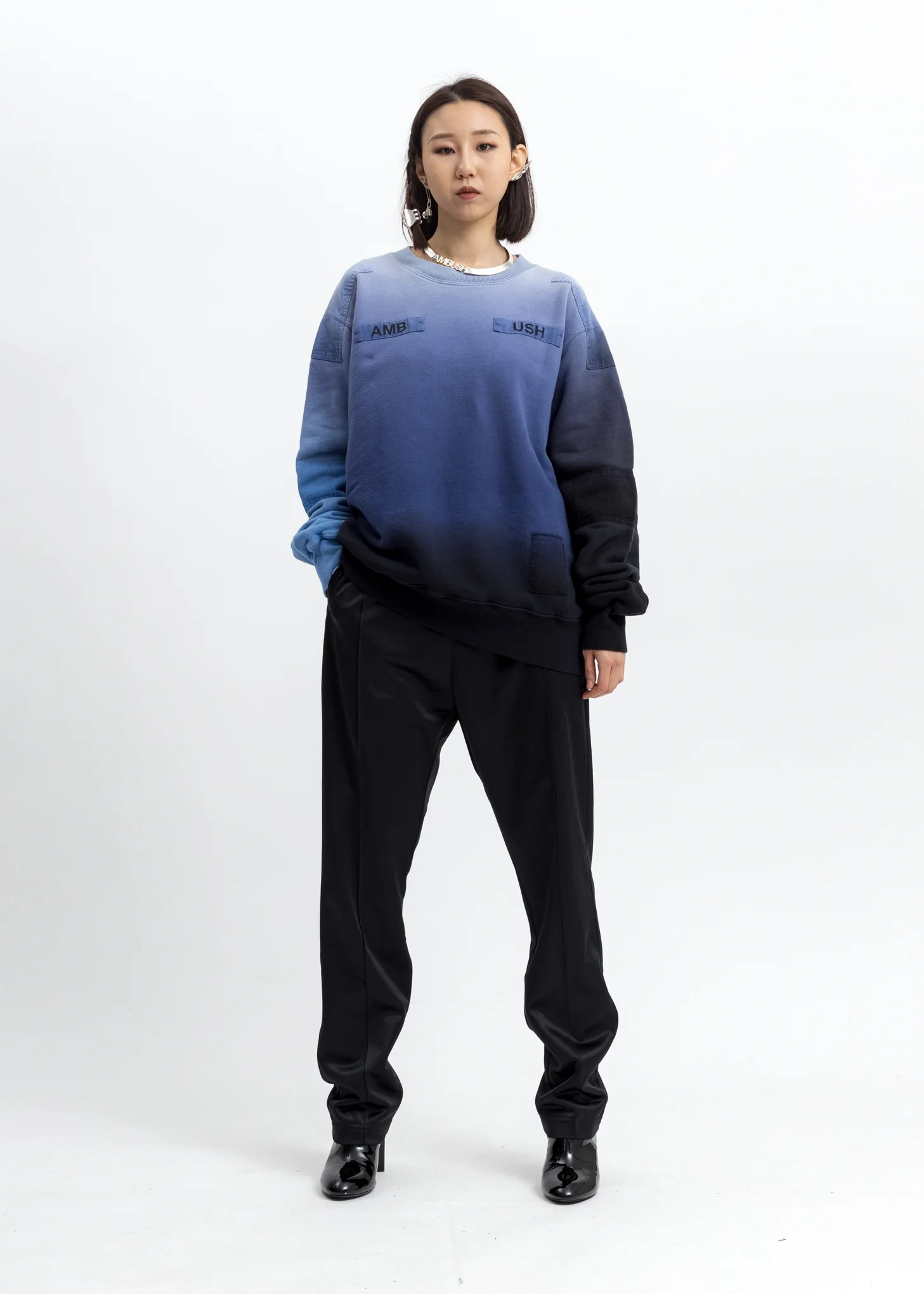 Blue New Patchwork Sweatshirt - Image 5