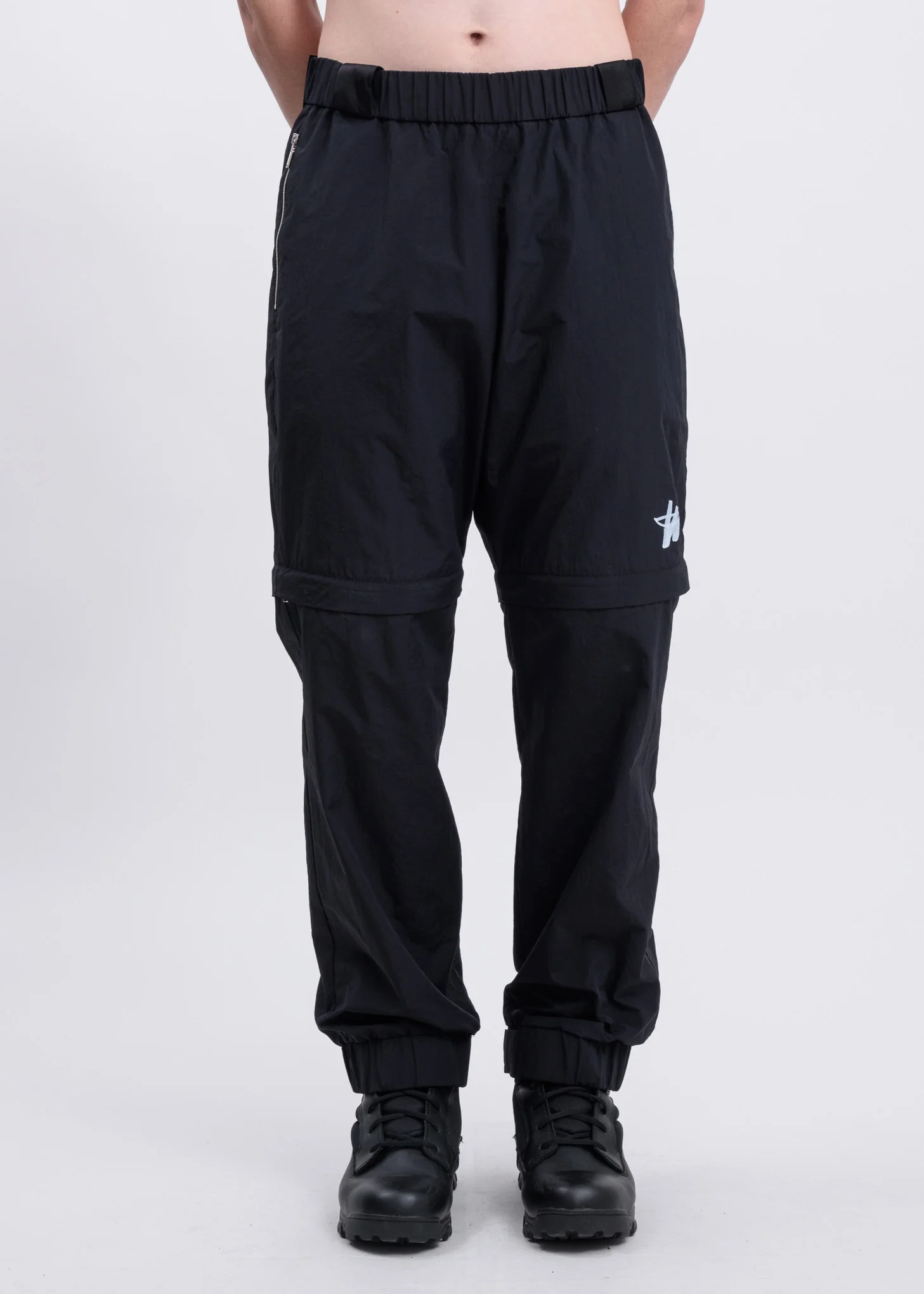Black Zip Detail Track Pants