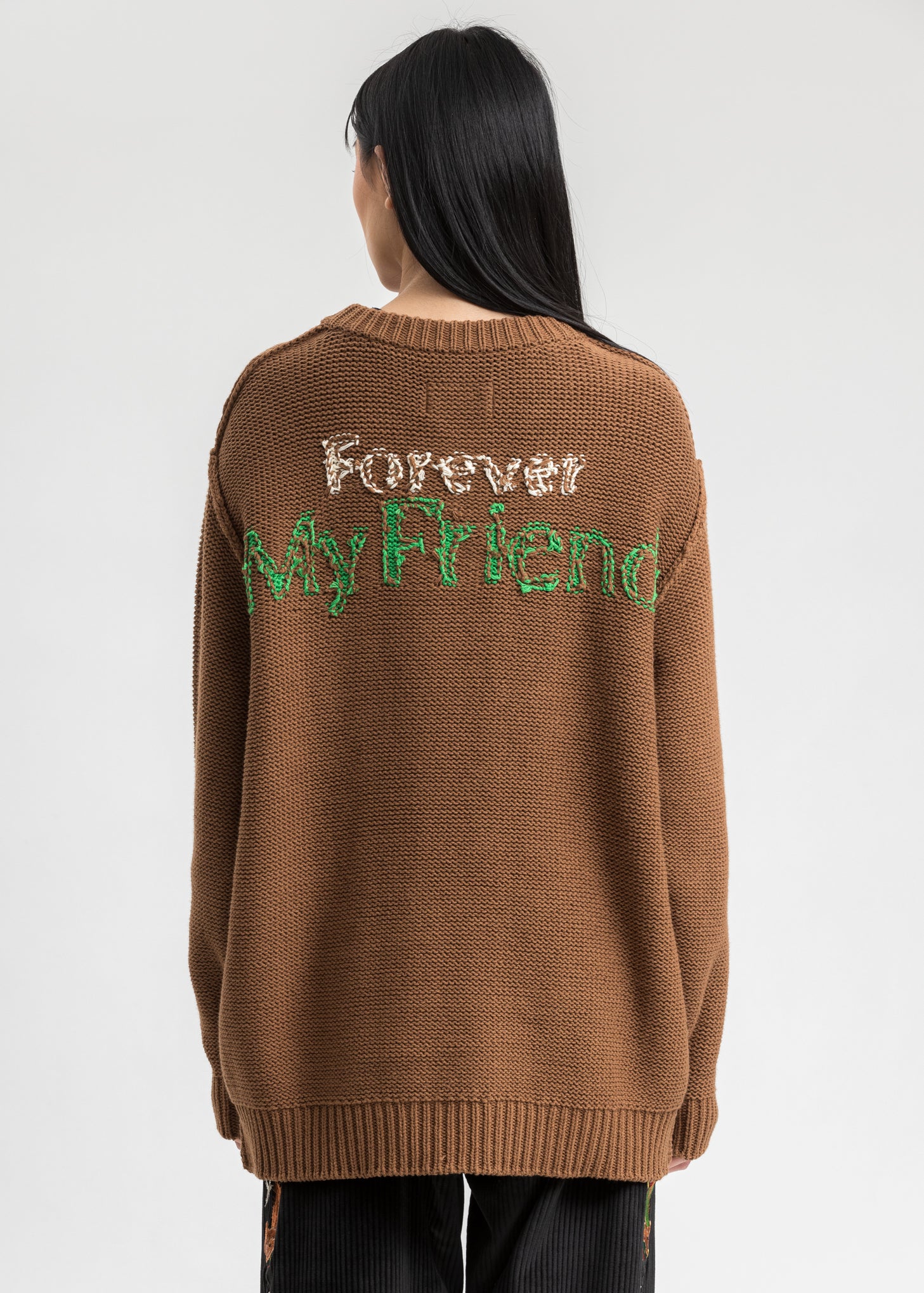 Camel Hand Knitting Jacquard Pullover - Image 4