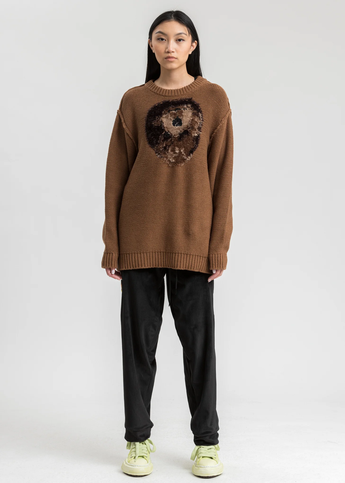 Camel Hand Knitting Jacquard Pullover - Image 6