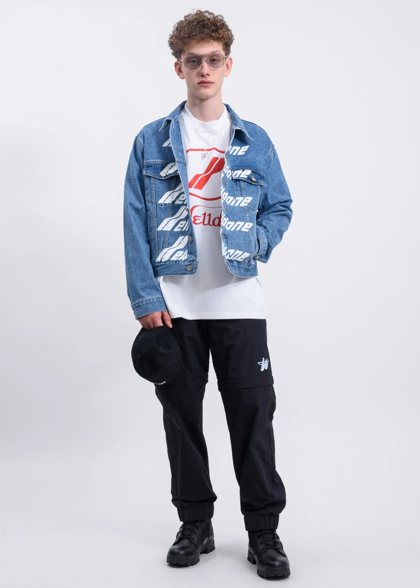 Blue WELLDONE Front Logo Denim Jacket - Image 7