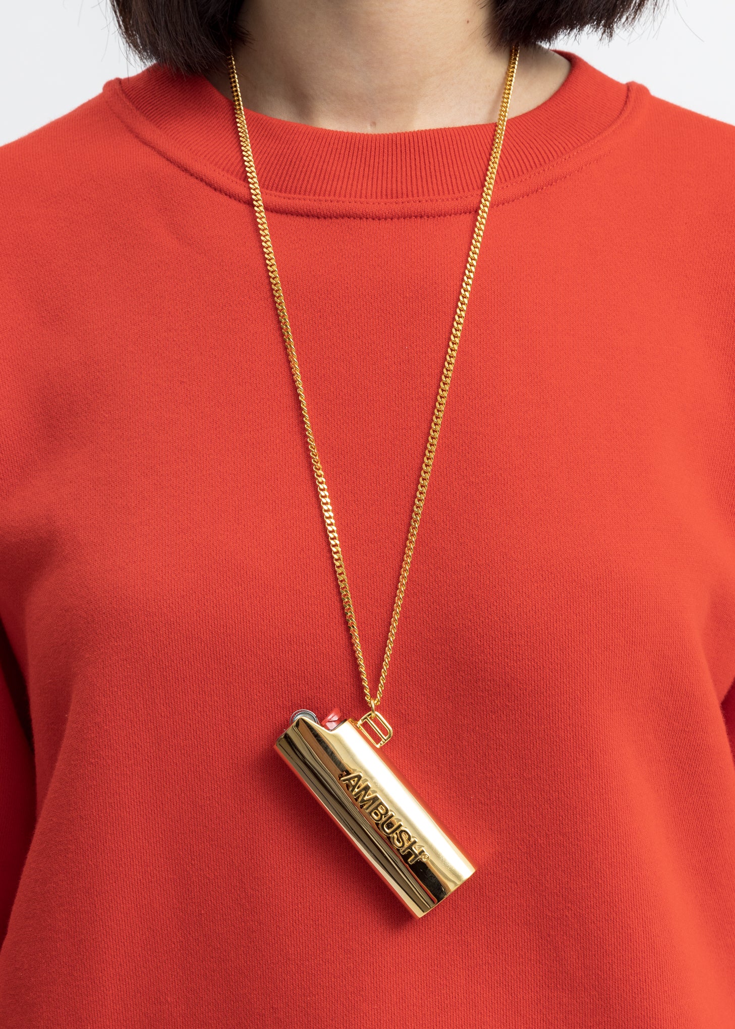 Gold  Large Lighter Case Necklace - Image 2