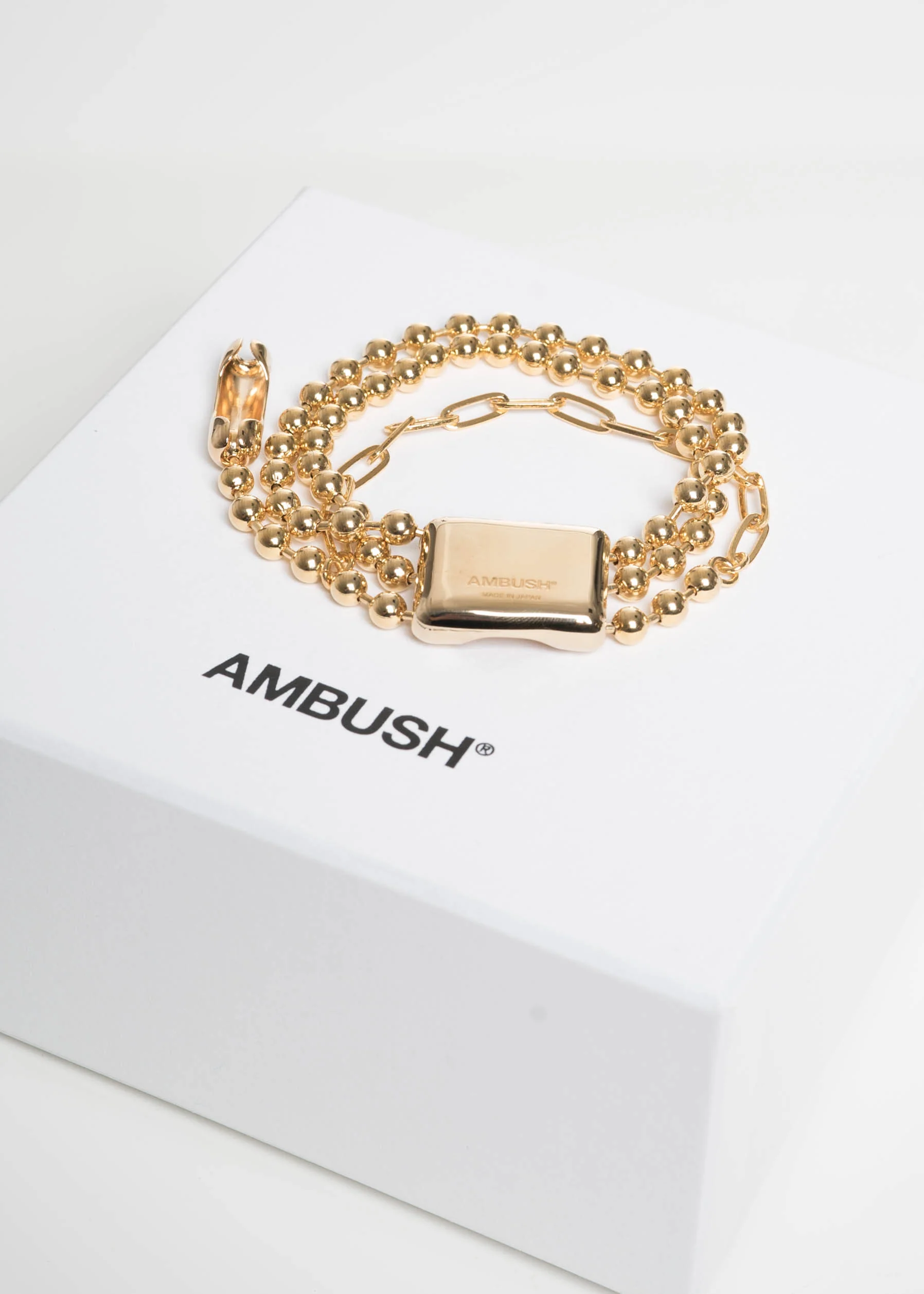 Gold Triple Ball Chain Bracelet