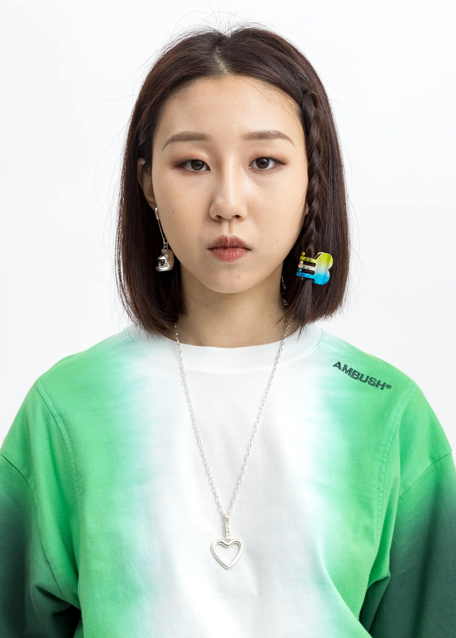Green Tie Dye Paneled T-Shirt - Image 4