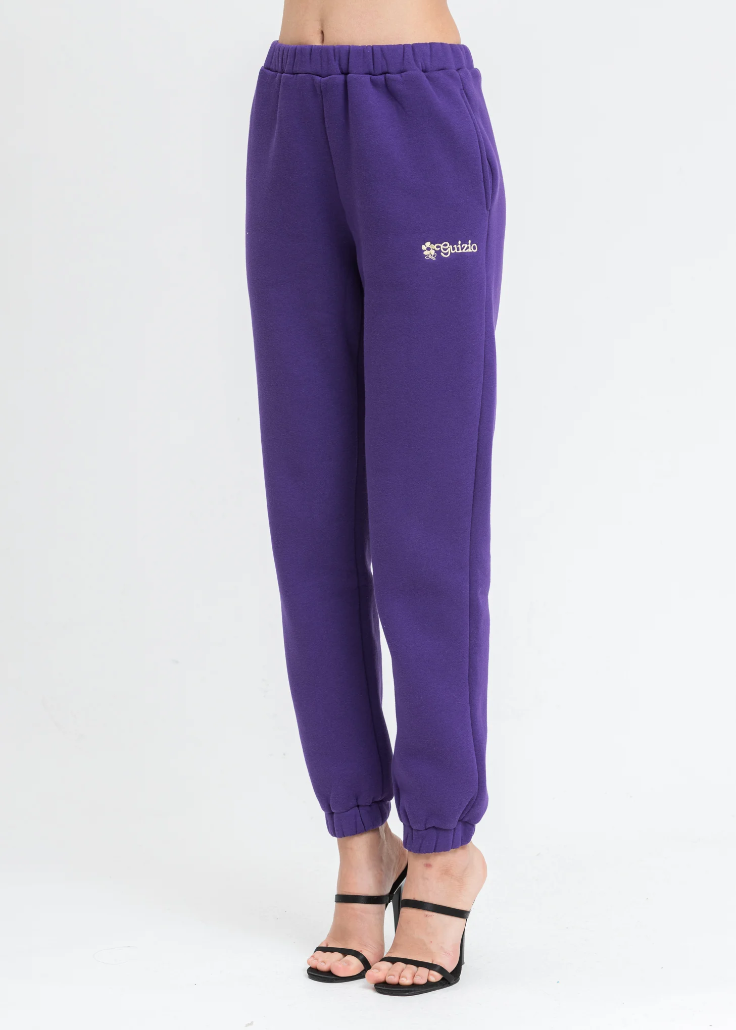 Purple Floral Logo Sweater Pants - Image 2