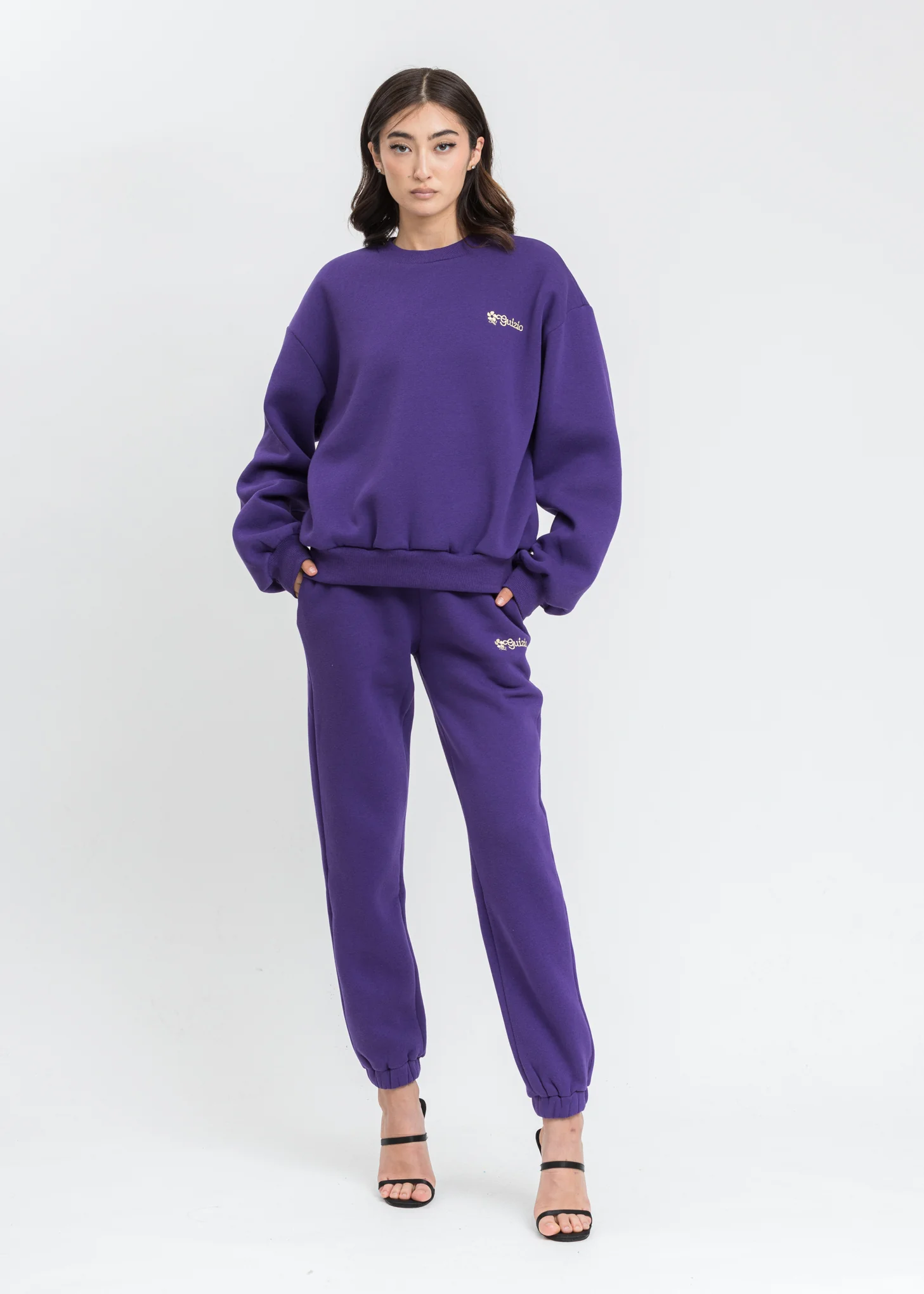 Purple Floral Logo Sweater Pants - Image 5