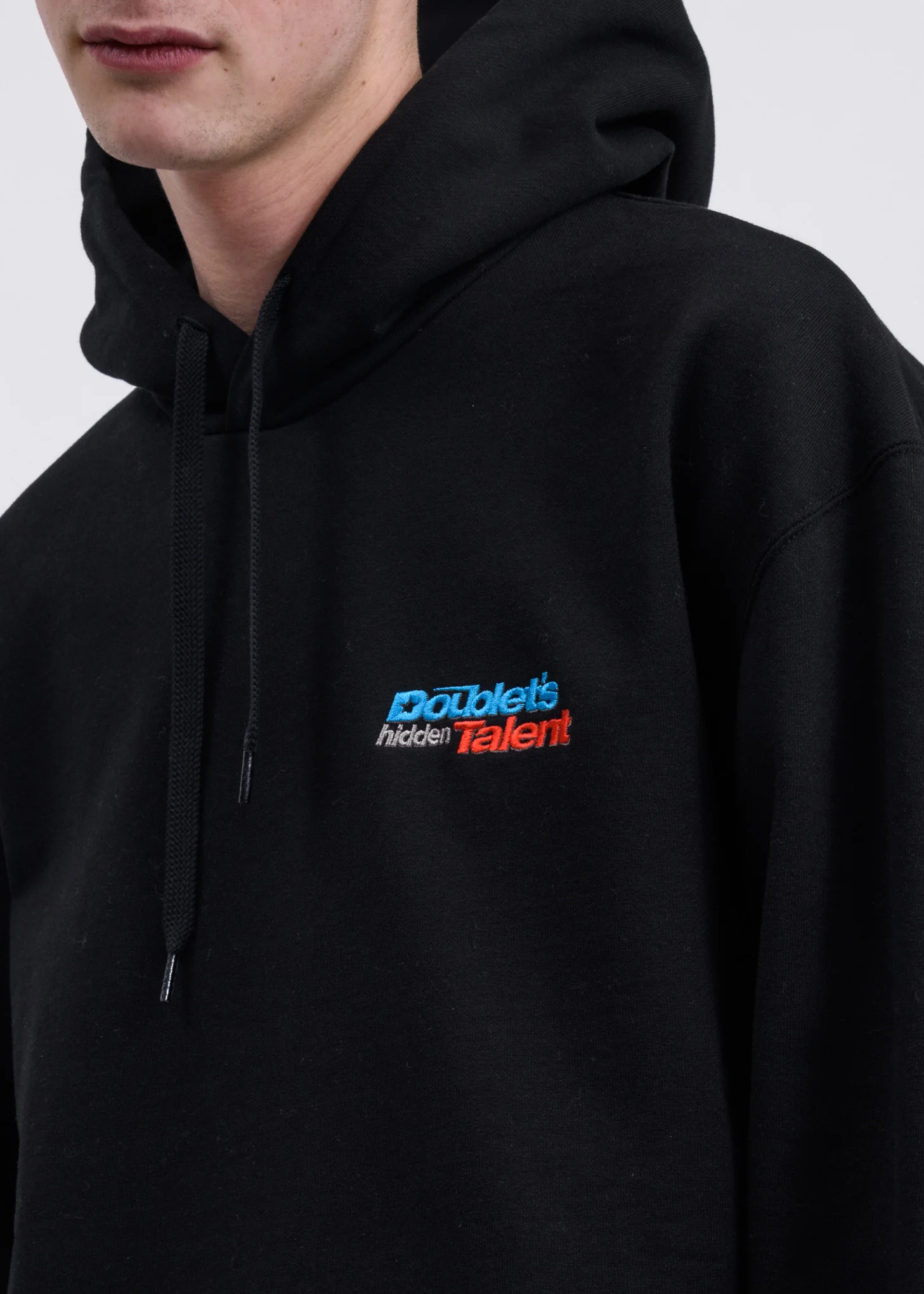 Black Hidden Chaos Embroidery Hoodies - Image 3
