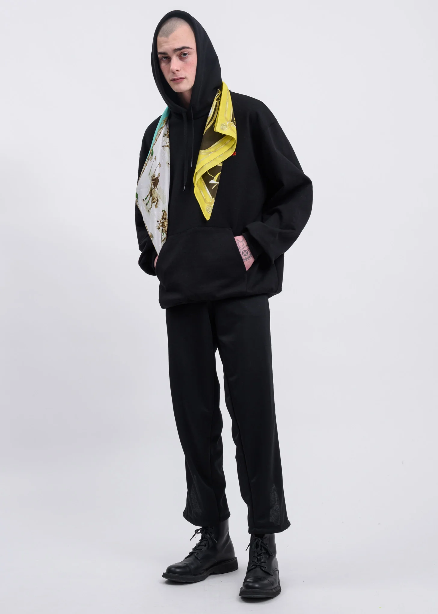 Black Hidden Chaos Embroidery Hoodies - Image 4