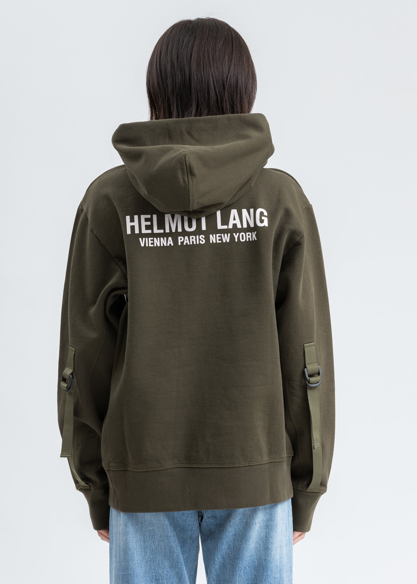 Khaki Sleeve Strap Hoodie - Image 2