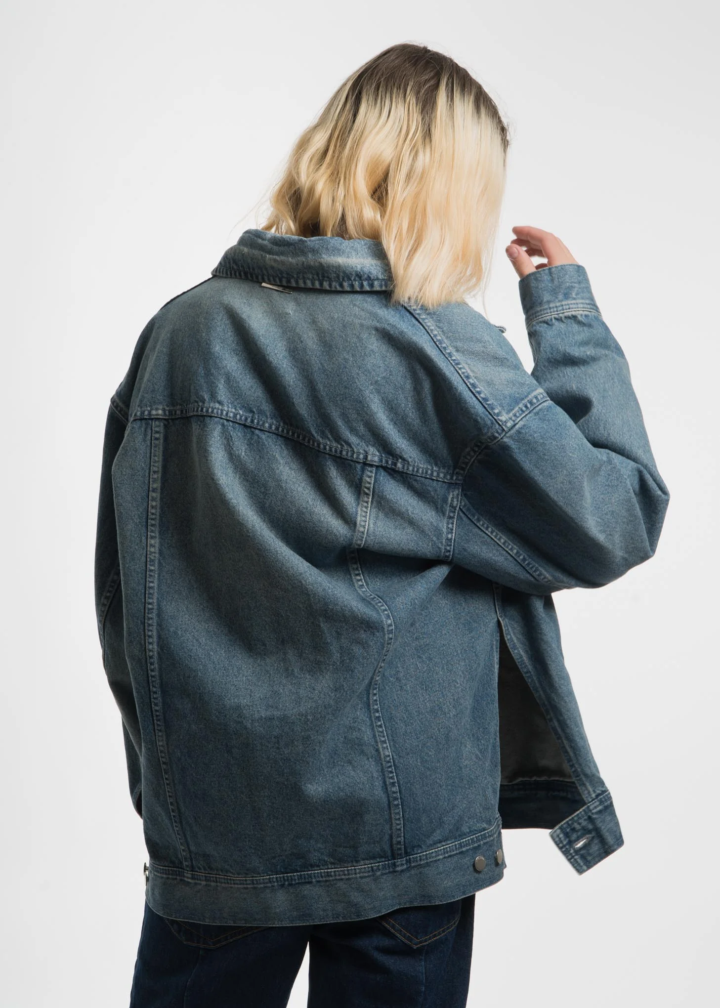 Light Blue "Stance" Oversized Denim Jacket - Image 2