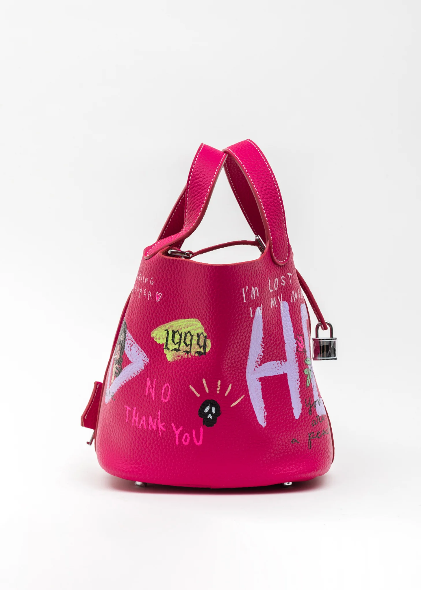 Fusha Pink Paint Cube Bag (Small)-Preorder - Image 3