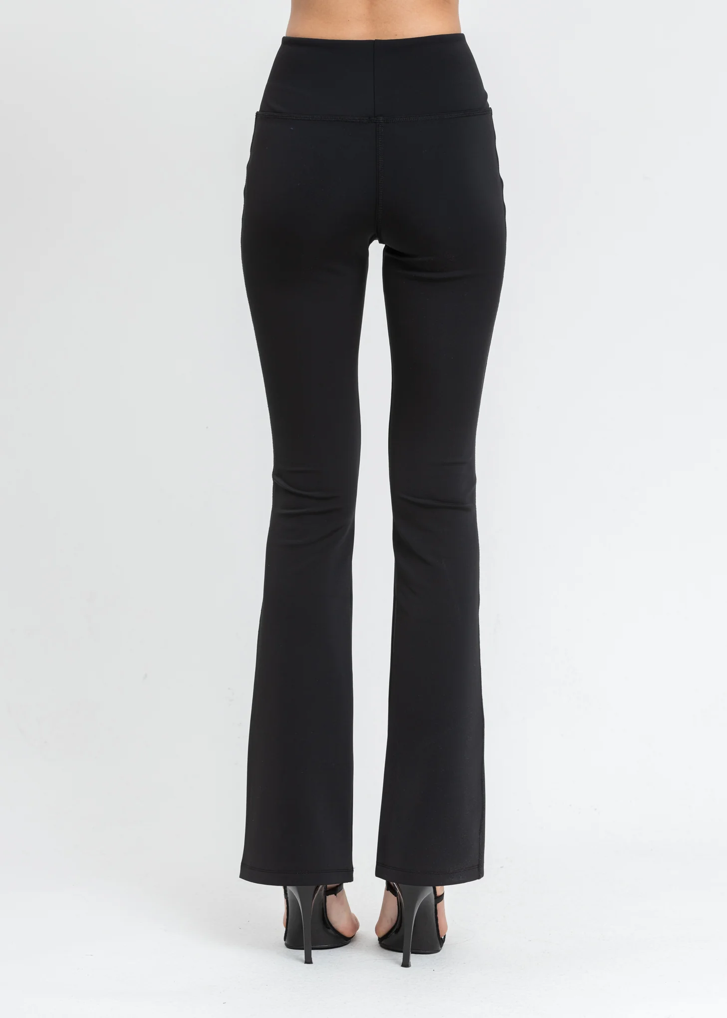 Black Flared stretch Leggings - Image 3