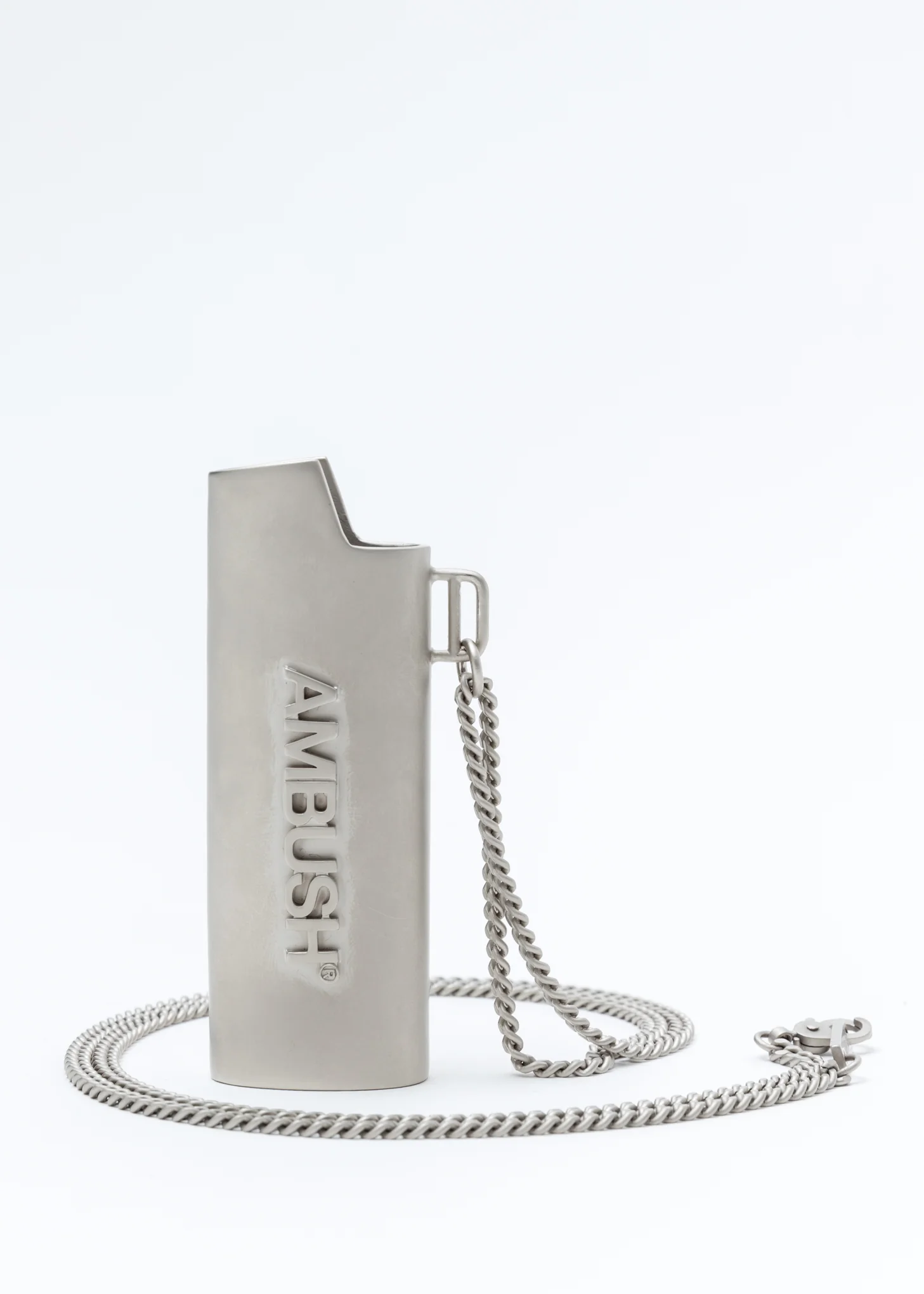 Silver Large Lighter Case Necklace