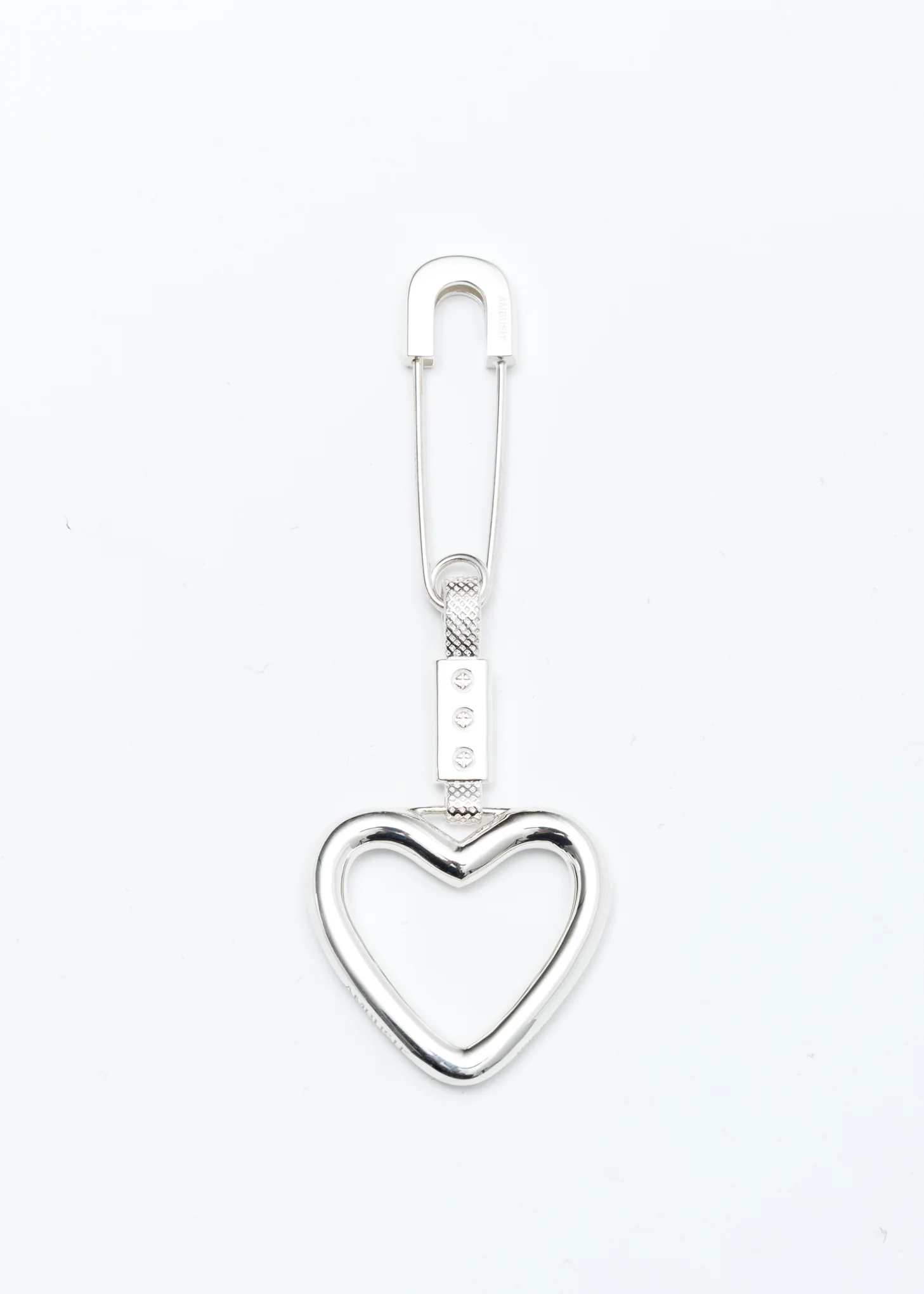 Silver Single Heart Earring