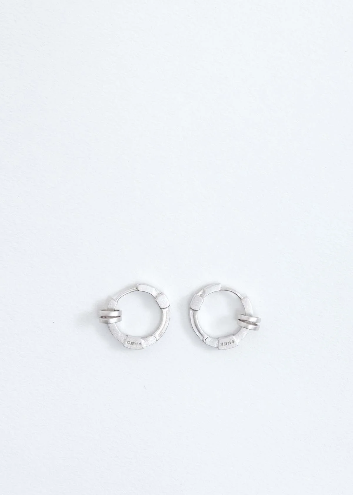Silver Stereoscopic Earrings (Pair)