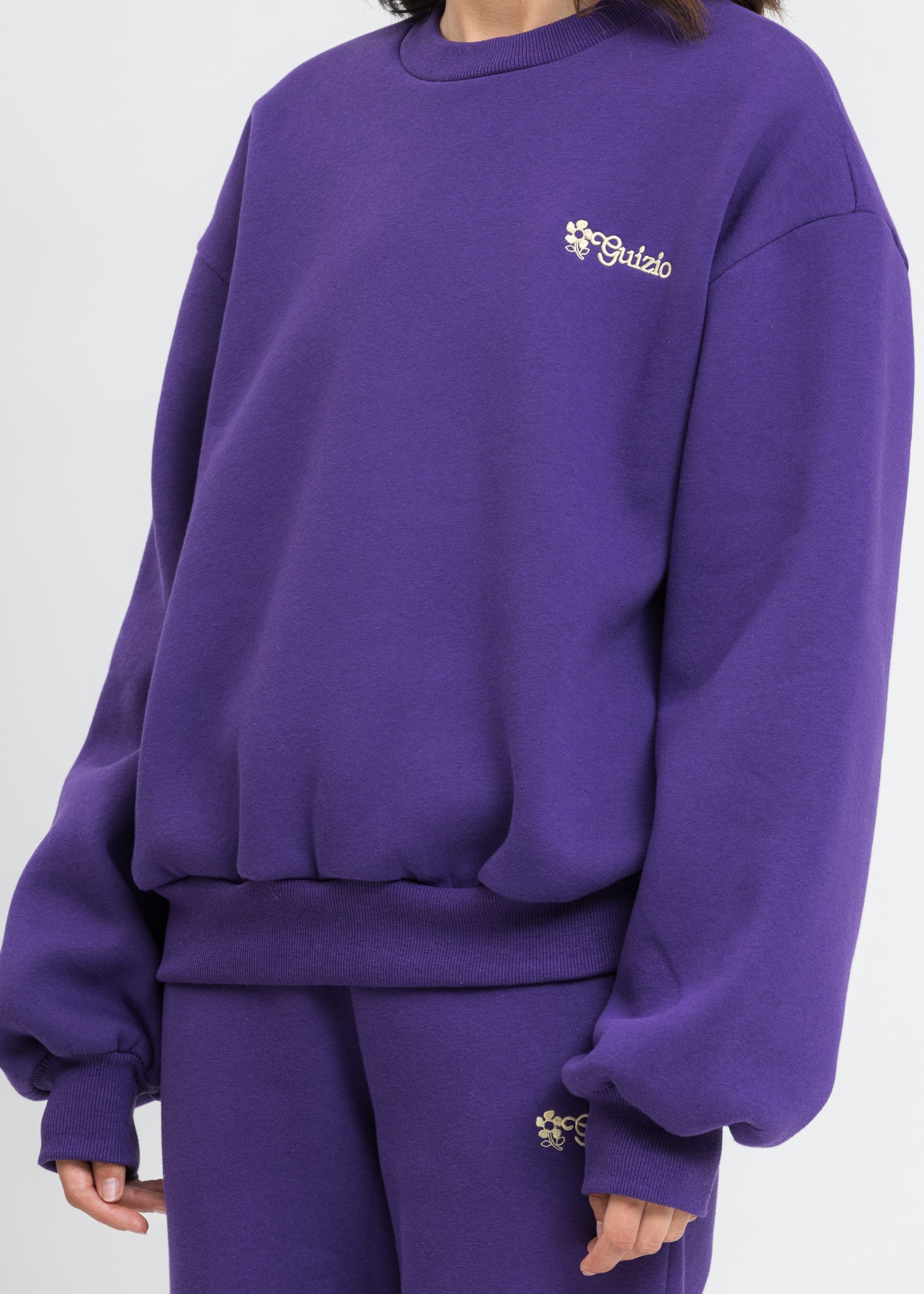 Purple Floral Logo Sweater - Image 4