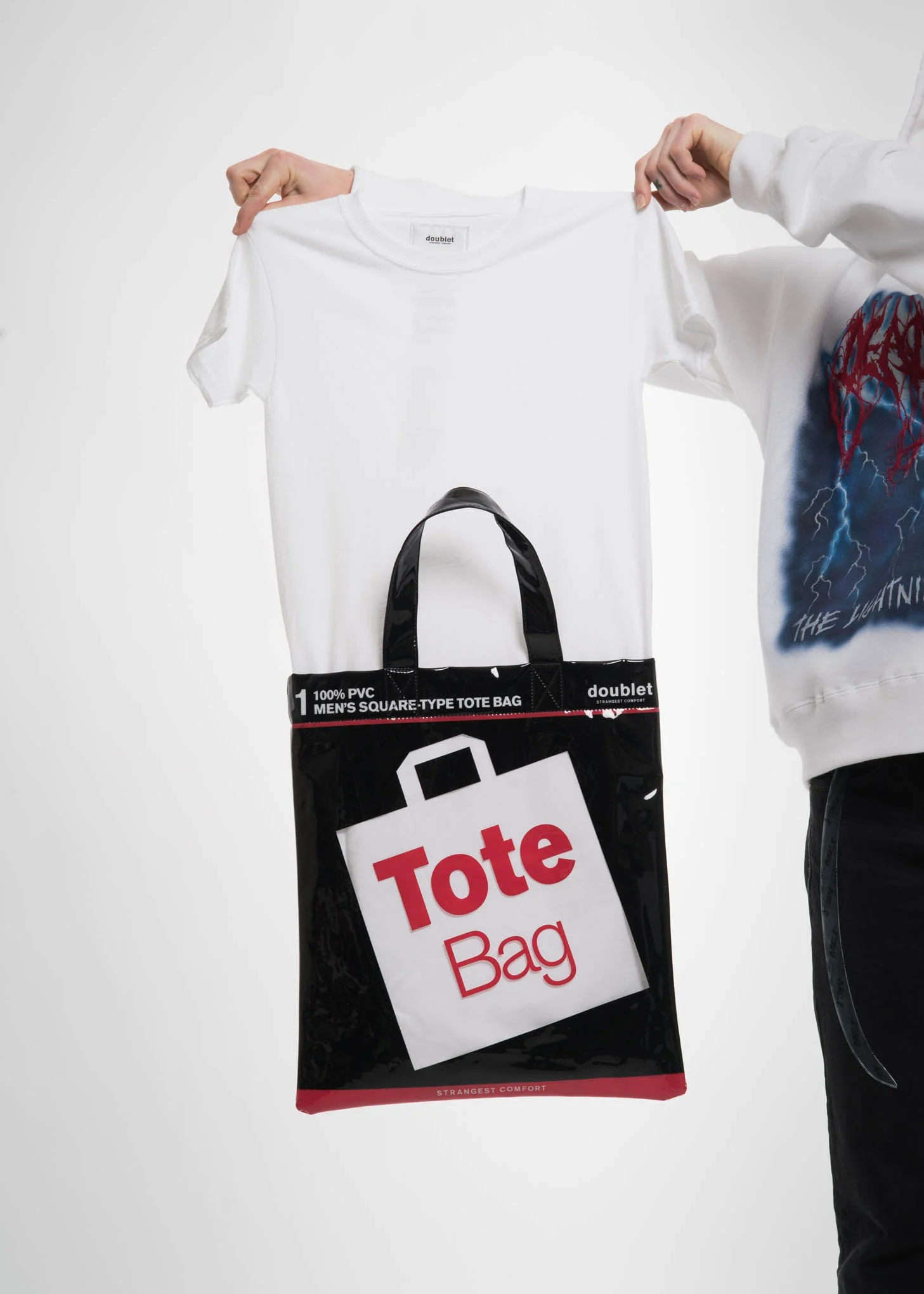 White Deadstock Tote Bag - Image 2