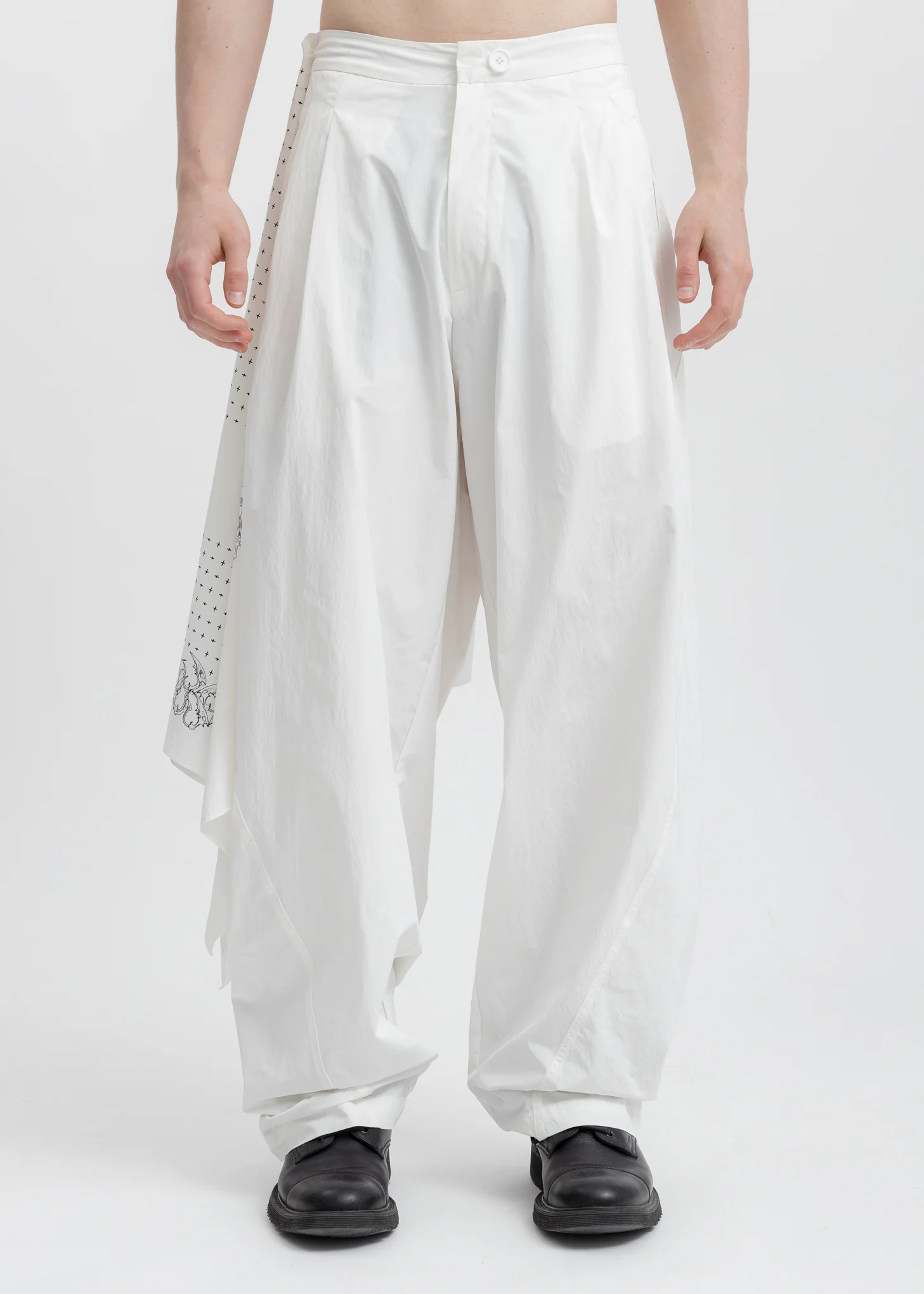 White Scarf Pants