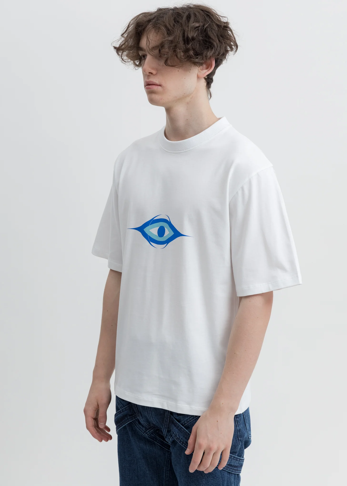 White Screen Print T-Shirt - Image 2