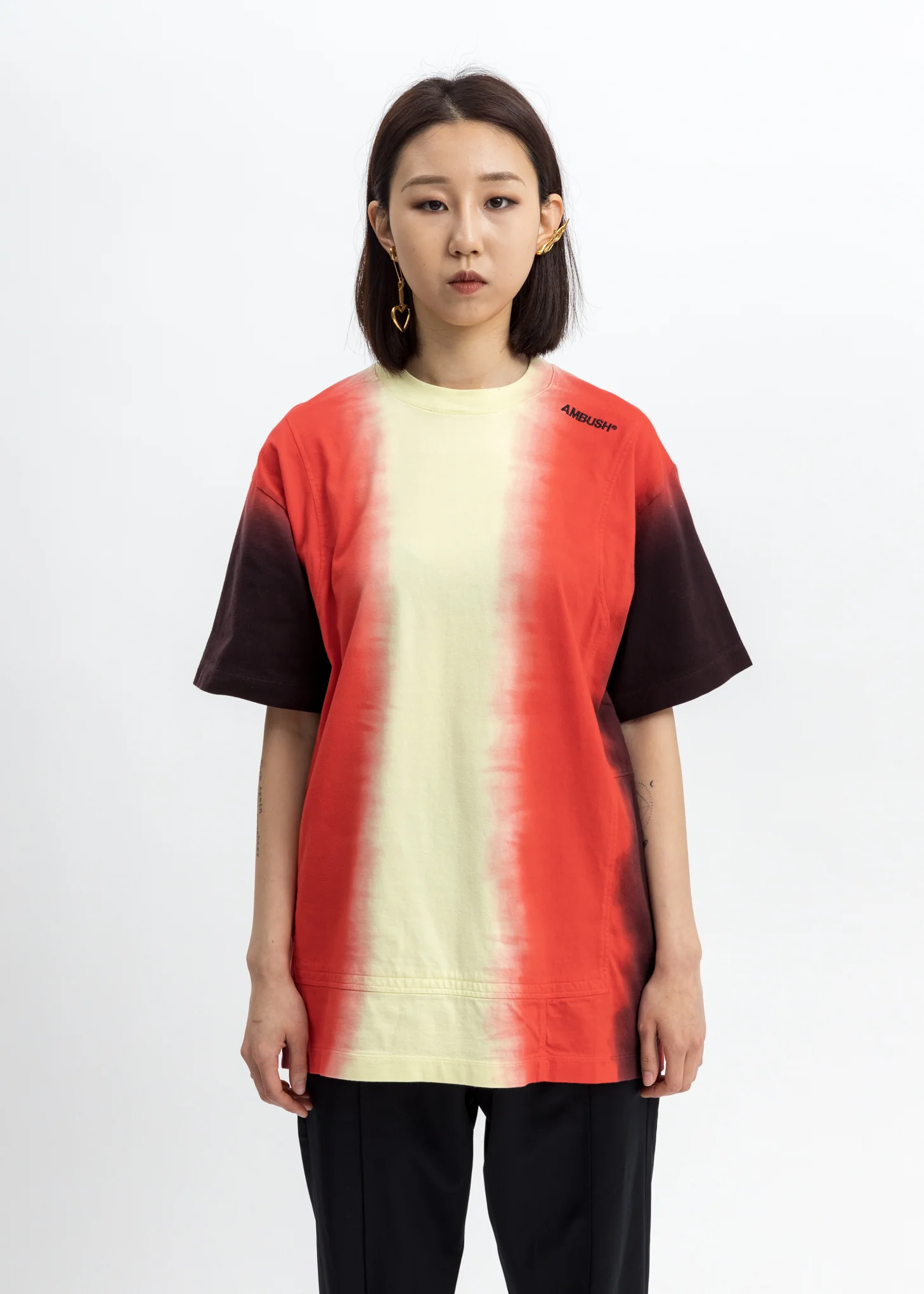 Yellow Tie Dye Paneled T-Shirt
