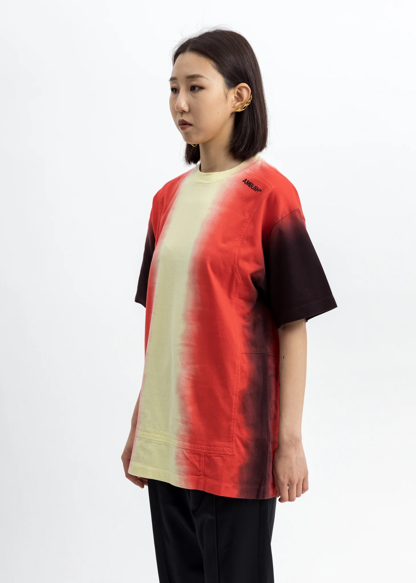Yellow Tie Dye Paneled T-Shirt - Image 3