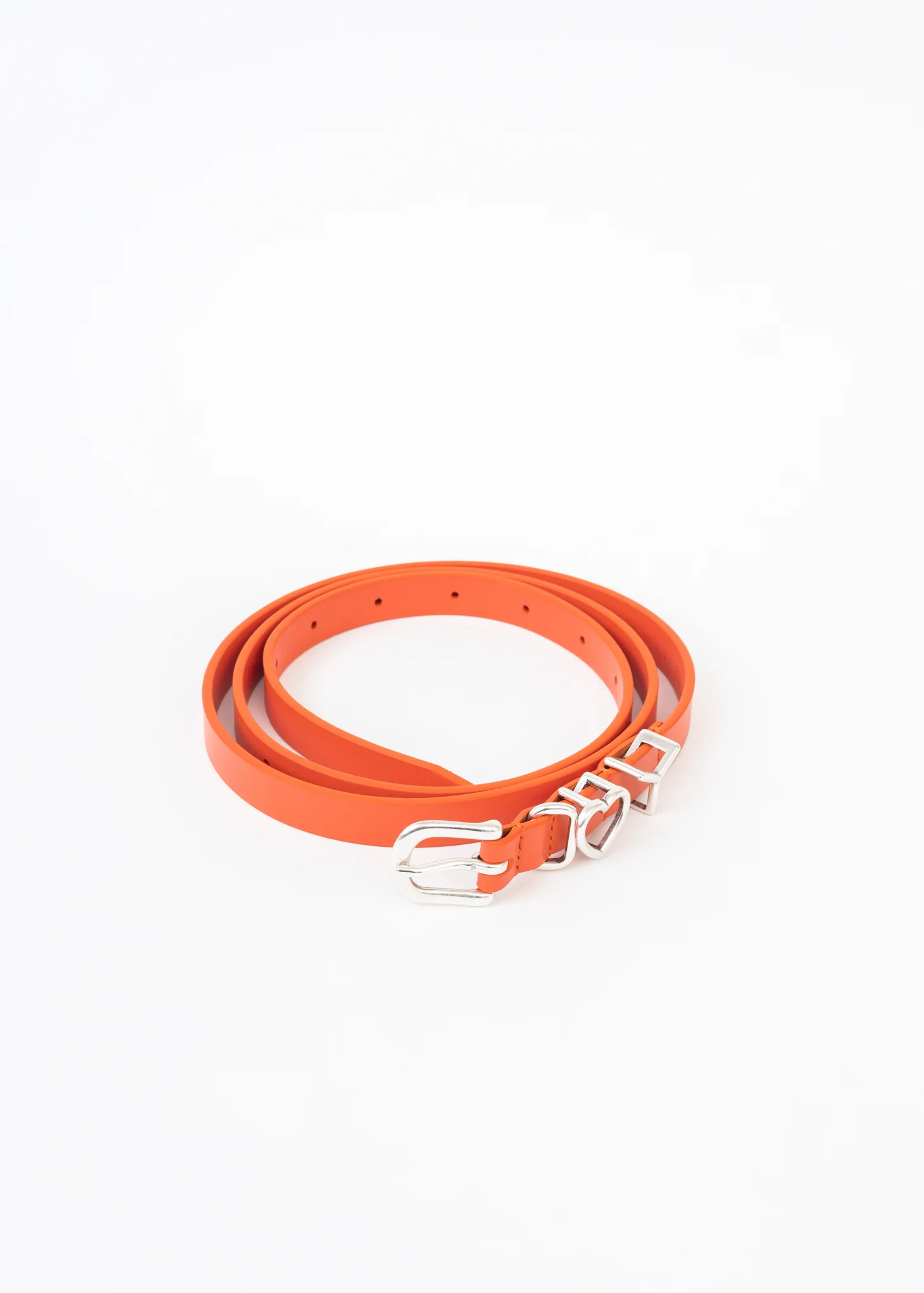 CORAL / SILVER EXTRA SLIM Y HEART BELT 15 MM - Image 8