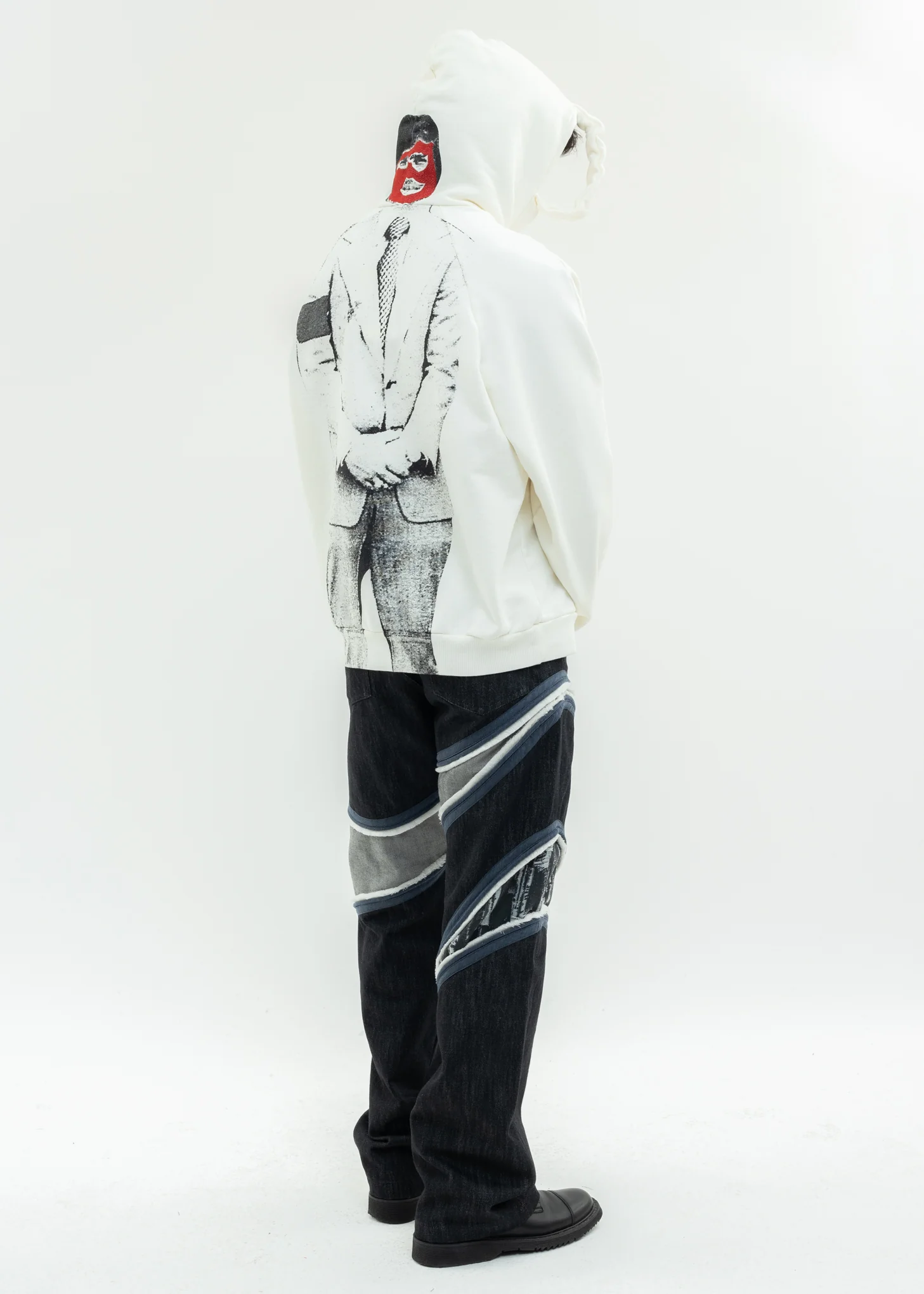 Cream Hoodie With Print - Image 2